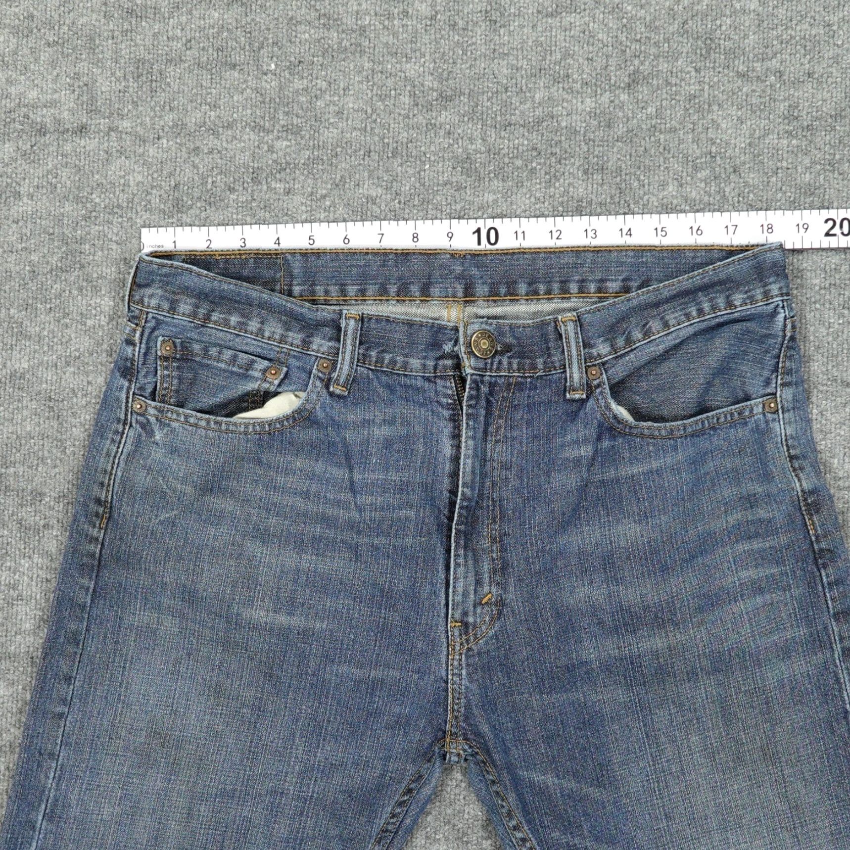 Levi's Levi's 505 Jeans Mens 36x29 Blue Regular Fit Straight Leg 100% Cotton Size US 36 / EU 52 - 3 Thumbnail