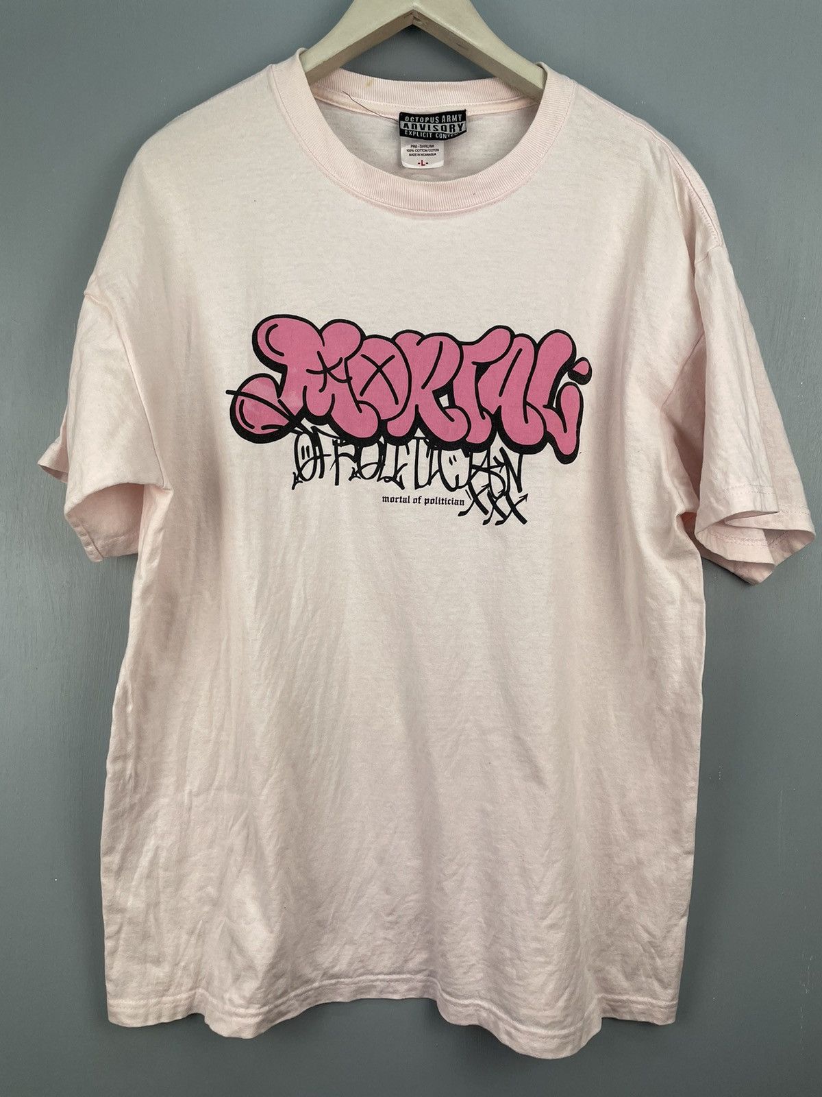 Octopus × Rap Tees × Vintage Vintage Mortal of Politician graffiti art t shirt Size US L / EU 52-54 / 3 - 3 Thumbnail