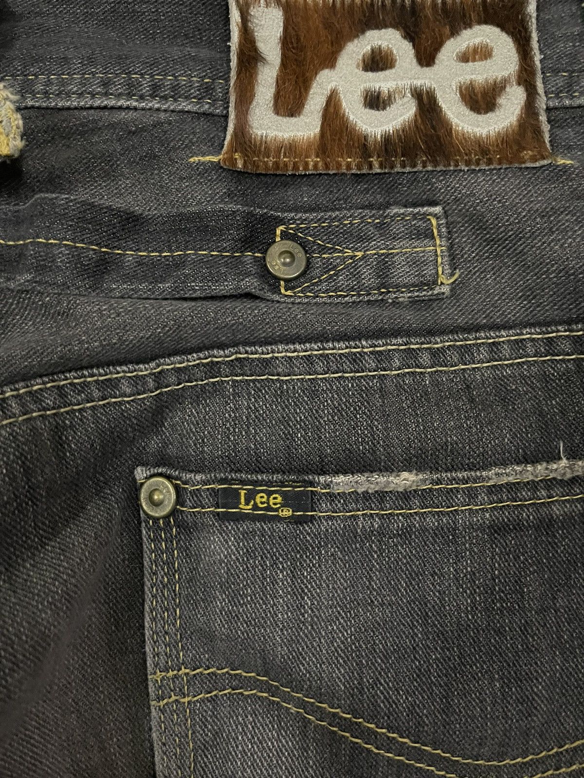 Lee Vintage Lee Cowboy Buckle Faded Wash Style Jeans Size US 31 - 8 Thumbnail