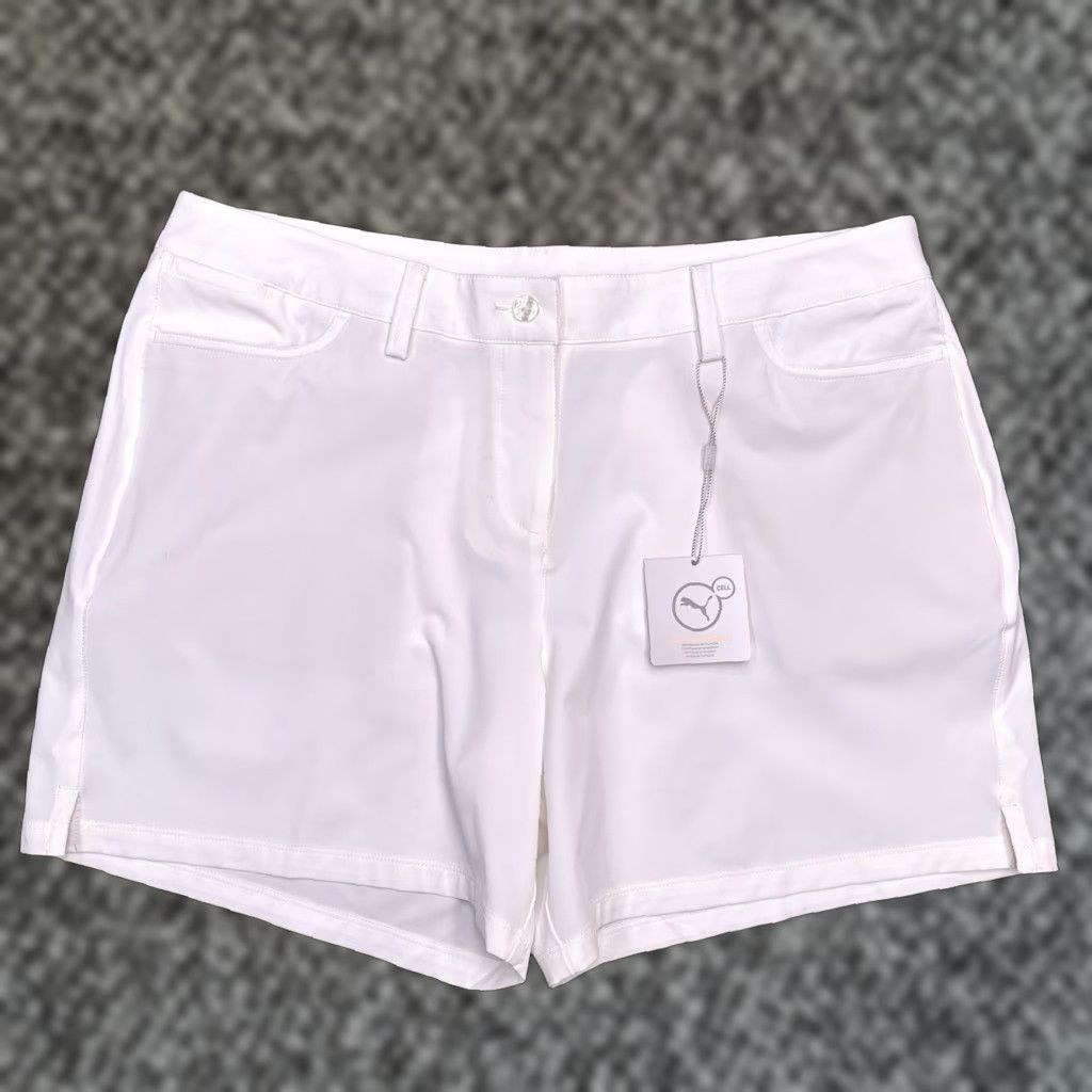 Puma Puma DryCell Shorts Womens 14 White High Rise Stretch New Size 36" / US 14 / IT 50 - 1 Thumbnail
