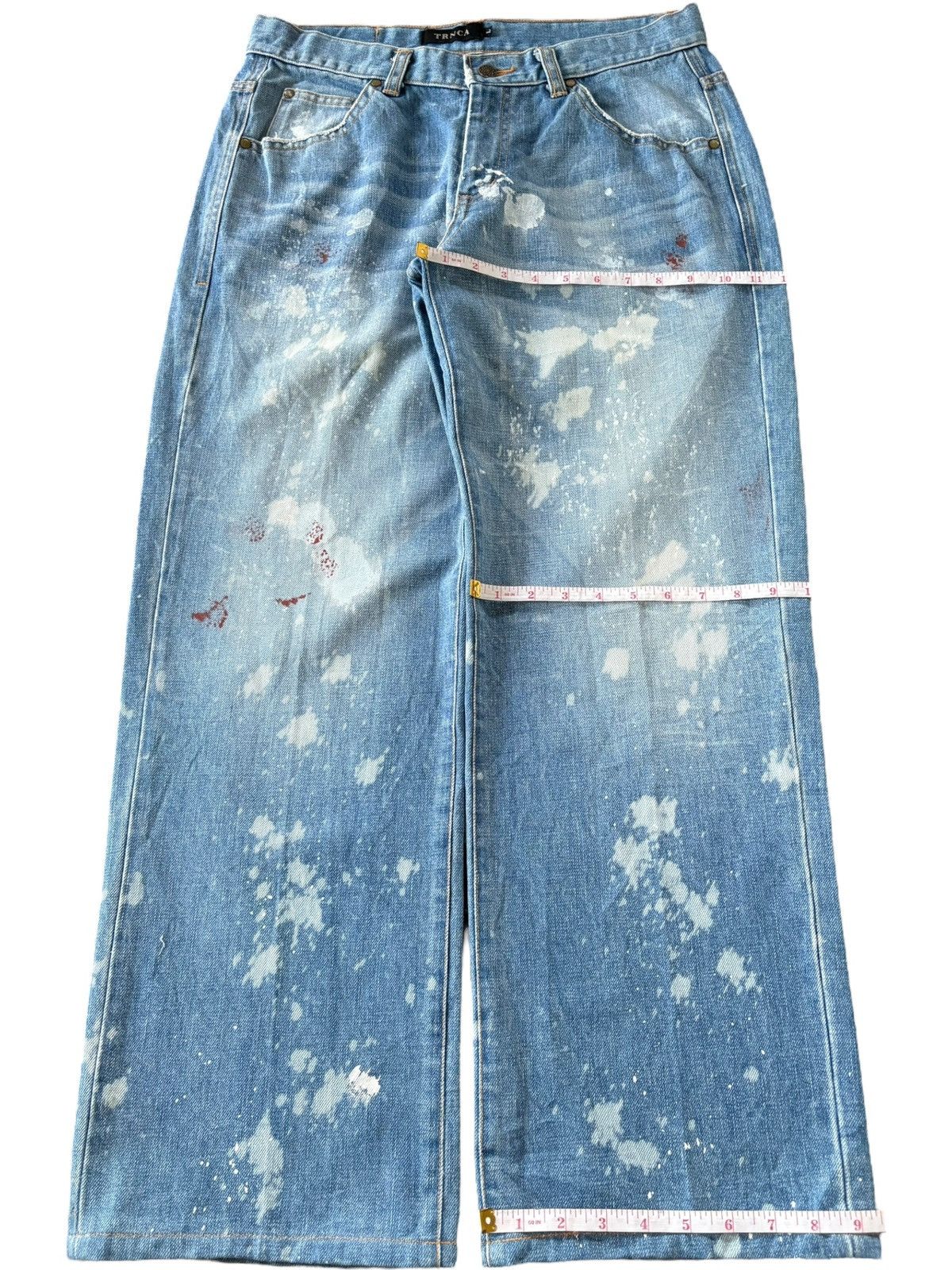 Helmut Lang Vintage Japanese Brand Painted Splattered Baggy Jeans Size US 32 / EU 48 - 9 Thumbnail