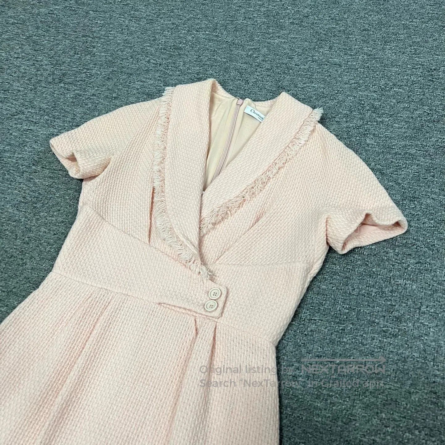 Dior Dior Runway Pink Fringe Silk Wool Dress. Size XS / US 0-2 / IT 36-38 - 4 Thumbnail