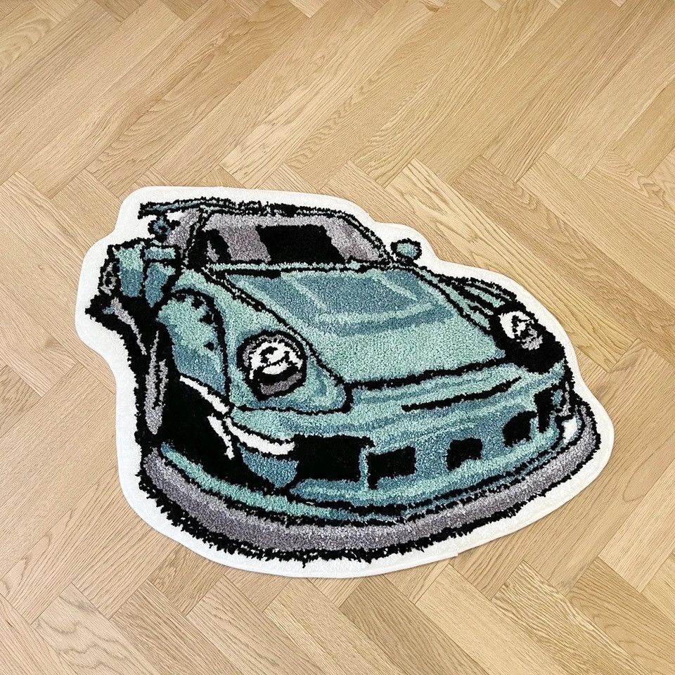 Handmade Design Racing Car Cartoon Tufted Carpet Rug Size ONE SIZE - 5 Thumbnail