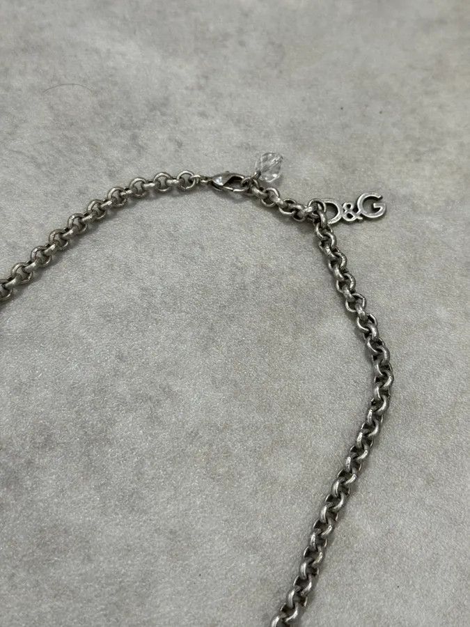 Dolce & Gabbana 2000s Dolce & Gabbana Silver Metal Charm Pendant Necklace Size ONE SIZE - 4 Thumbnail