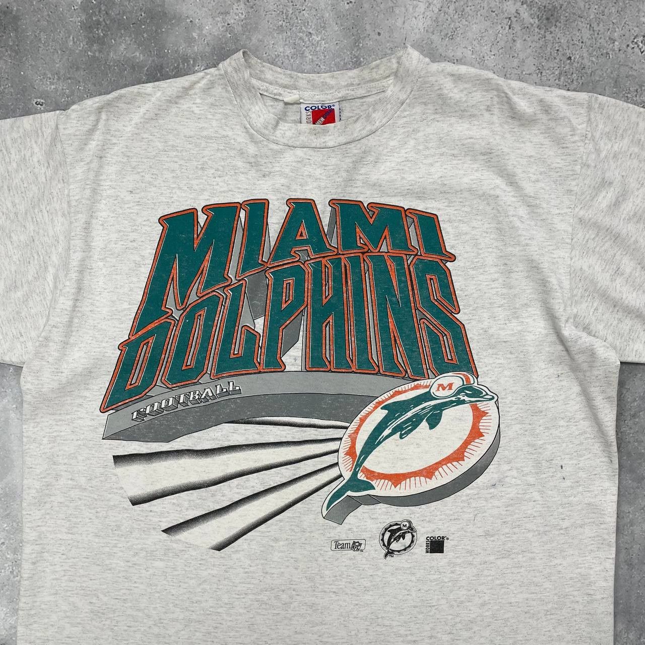 NFL × Vintage Vintage 90s Miami Dolphins NFL Single Stitch T Shirt Size XL Size US XL / EU 56 / 4 - 2 Thumbnail