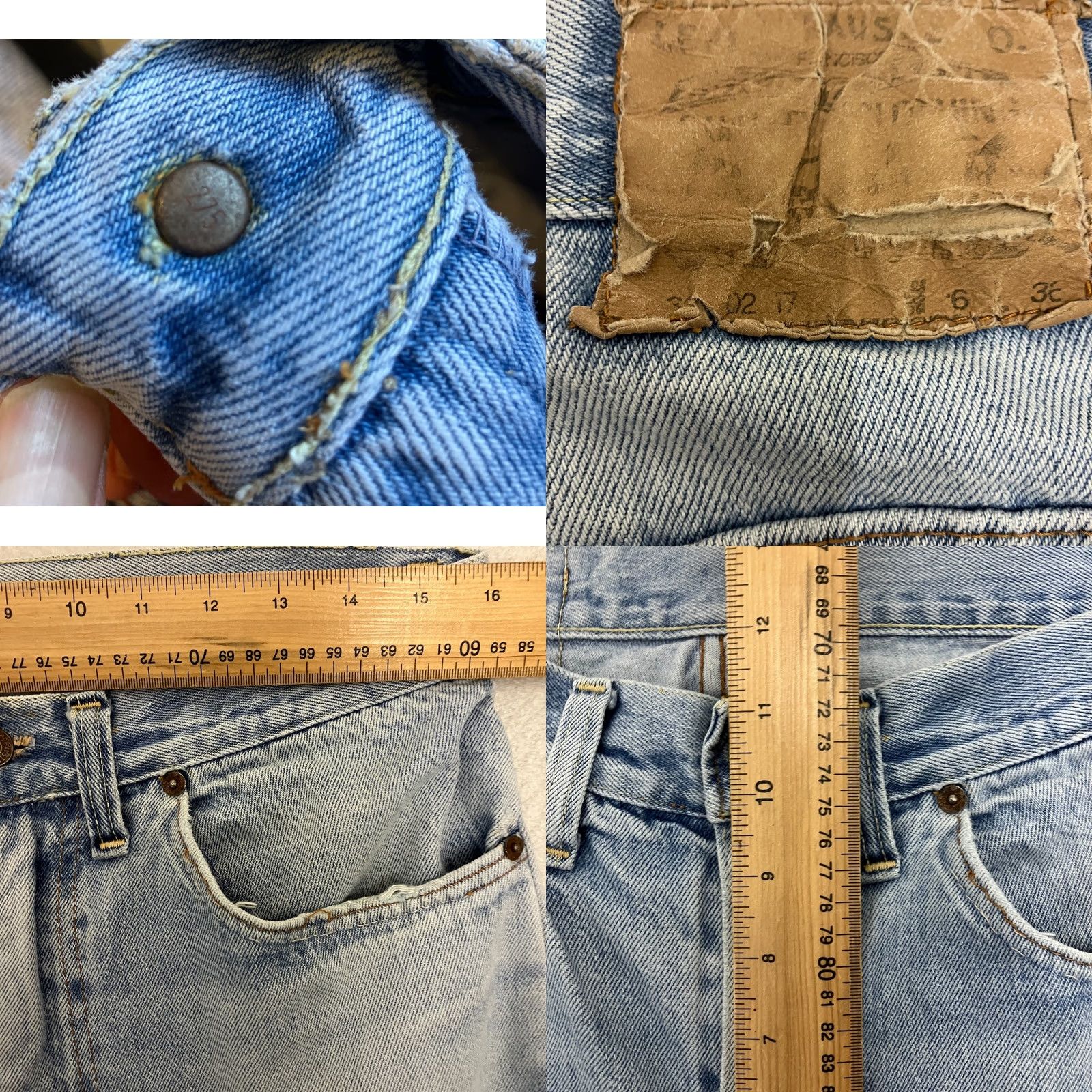 Levi's VINTAGE Levi’s 505 Jeans Adult Blue Regular Straight Leg Orange Tab 70s 80s 90s Denim Mens Size US 32 / EU 48 - 8 Thumbnail