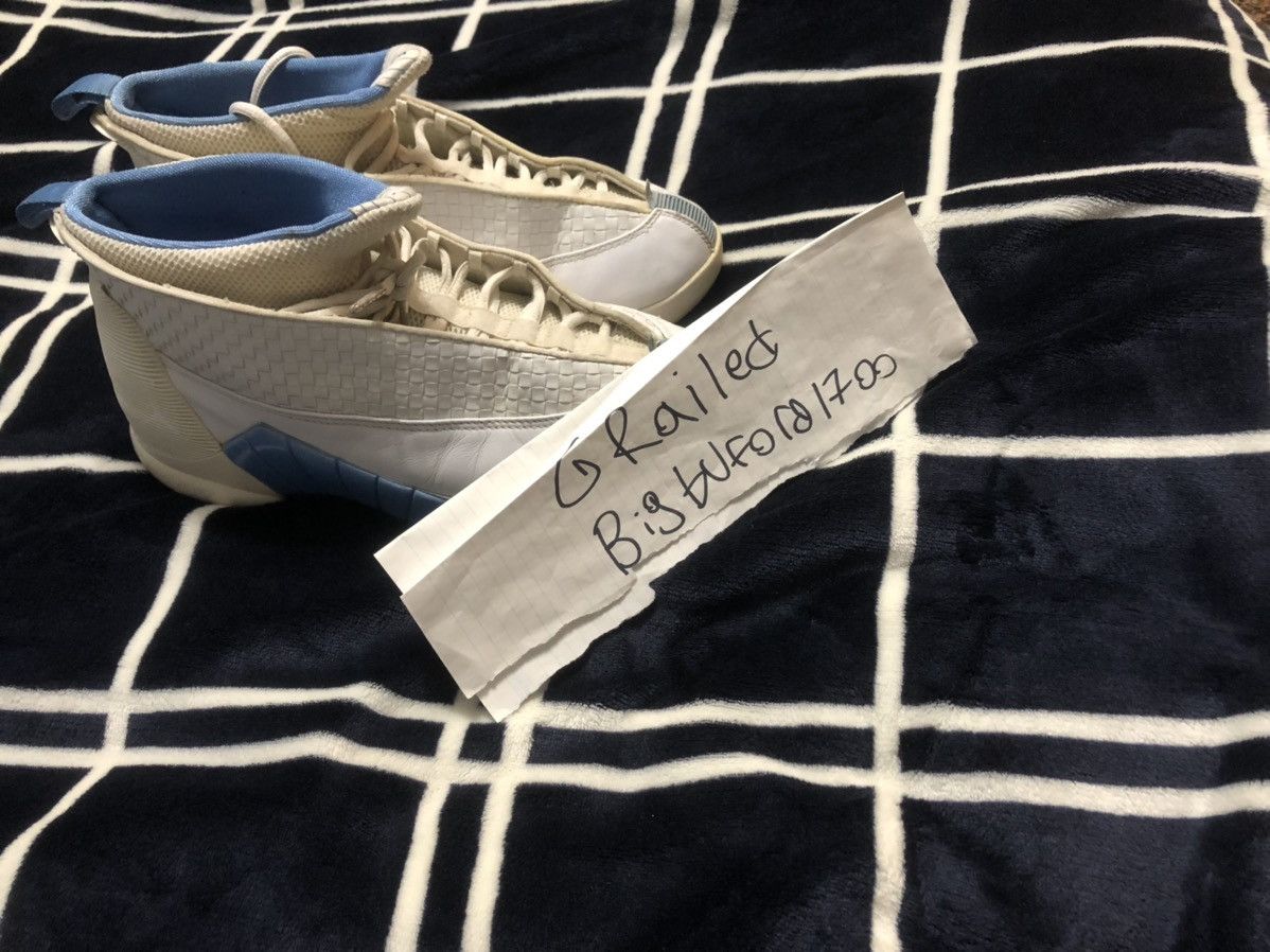 image of Jordan Vintage 1999 Jordan 15 Columbia Shoes in White, Men's (Size 11)