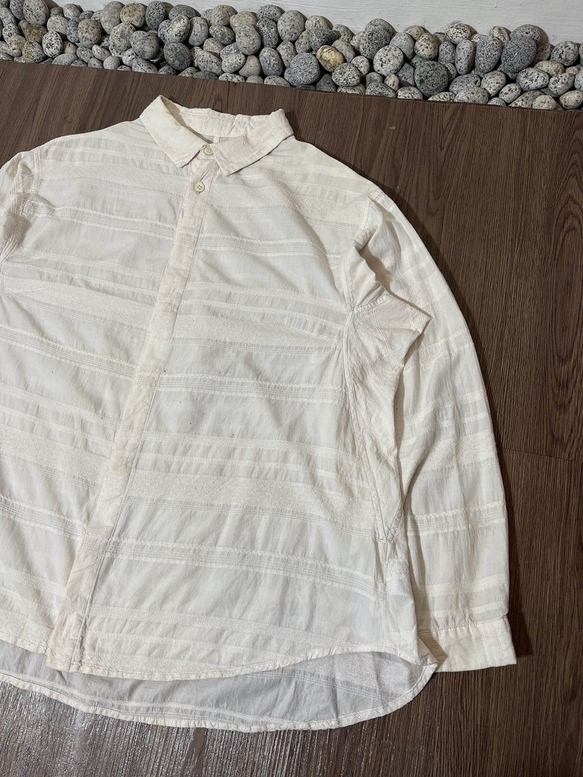 Issey Miyake Plantation by Issey Miyake White Pleated Shirt Size US L / EU 52-54 / 3 - 4 Thumbnail