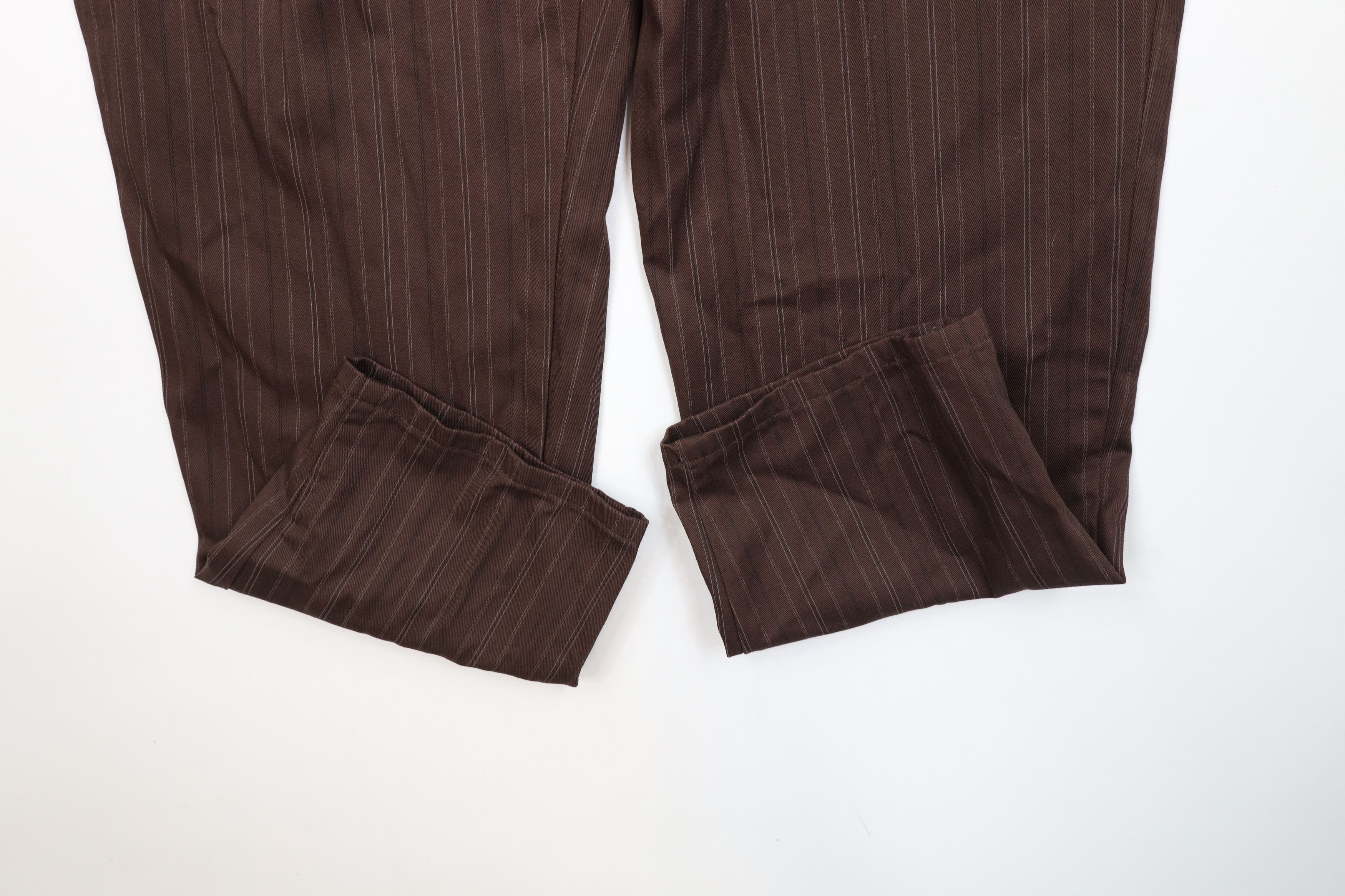 Vintage Vintage 90s Streetwear Tapered Leg Pants Brown Cotton Size 40" / US 18 - 5 Thumbnail