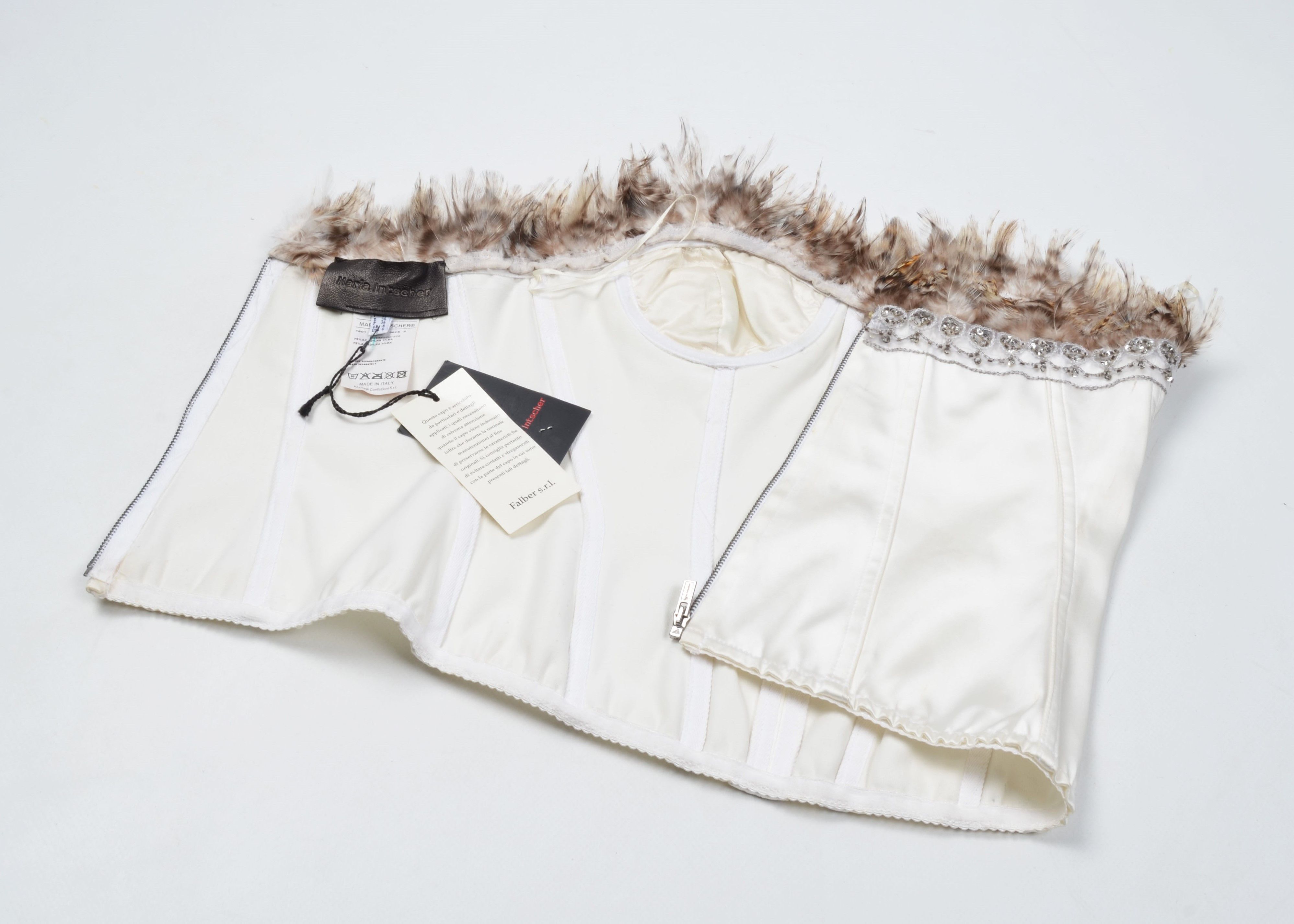 Vintage Vintage MARIA INTSCHER Y2K Real Feather Fairy Corset Size M / US 6-8 / IT 42-44 - 12 Thumbnail