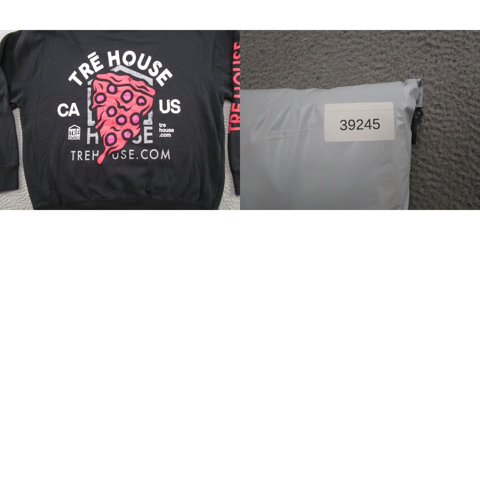 Warehouse Tre House Pizza Graphic Hoodie Mens Size M Skater SK8 Double Sided Spell Out Size US M / EU 48-50 / 2 - 9 Thumbnail