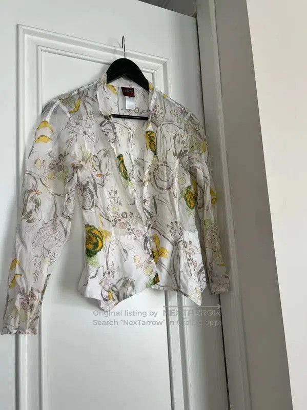 Kenzo KENZO Women's White Cotton Long Sleeve Shirt . Size M / US 6-8 / IT 42-44 - 1 Thumbnail