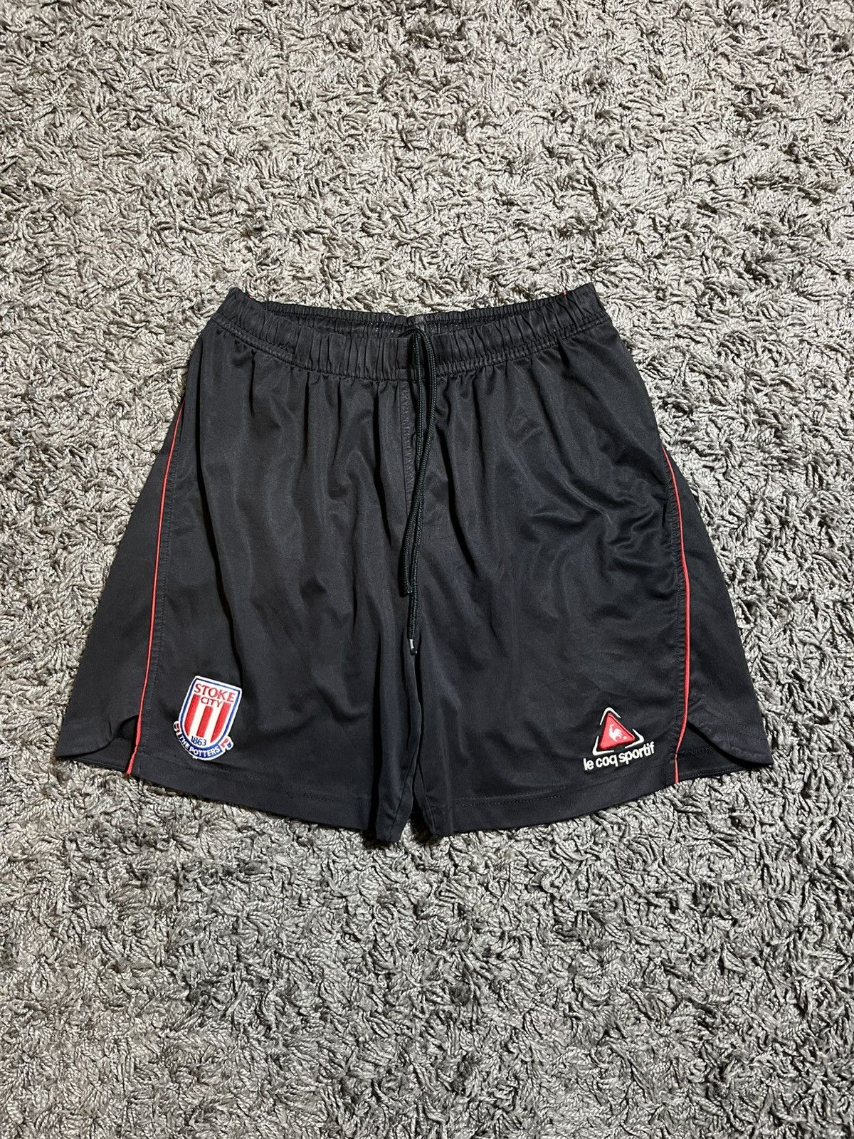 Le Coq Sportif LE COQ SPORTIF STOKE CITY TRIKOT FOOTBALL AWAY SHORTS Size US 30 / EU 46 - 1 Thumbnail