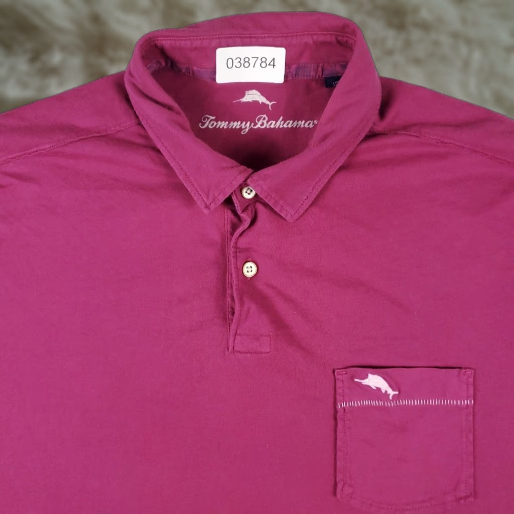 Tommy Bahama Tommy Bahama Polo Shirt Large Purple Casual Short Sleeve Mens Size US L / EU 52-54 / 3 - 1 Thumbnail