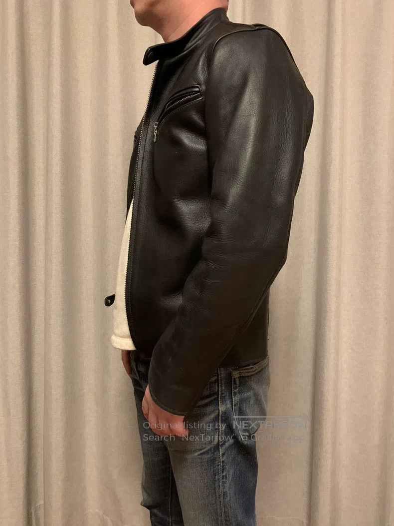 Schott Schott Retro stand-up collar motorcycle leather jacket Size US M / EU 48-50 / 2 - 8 Thumbnail