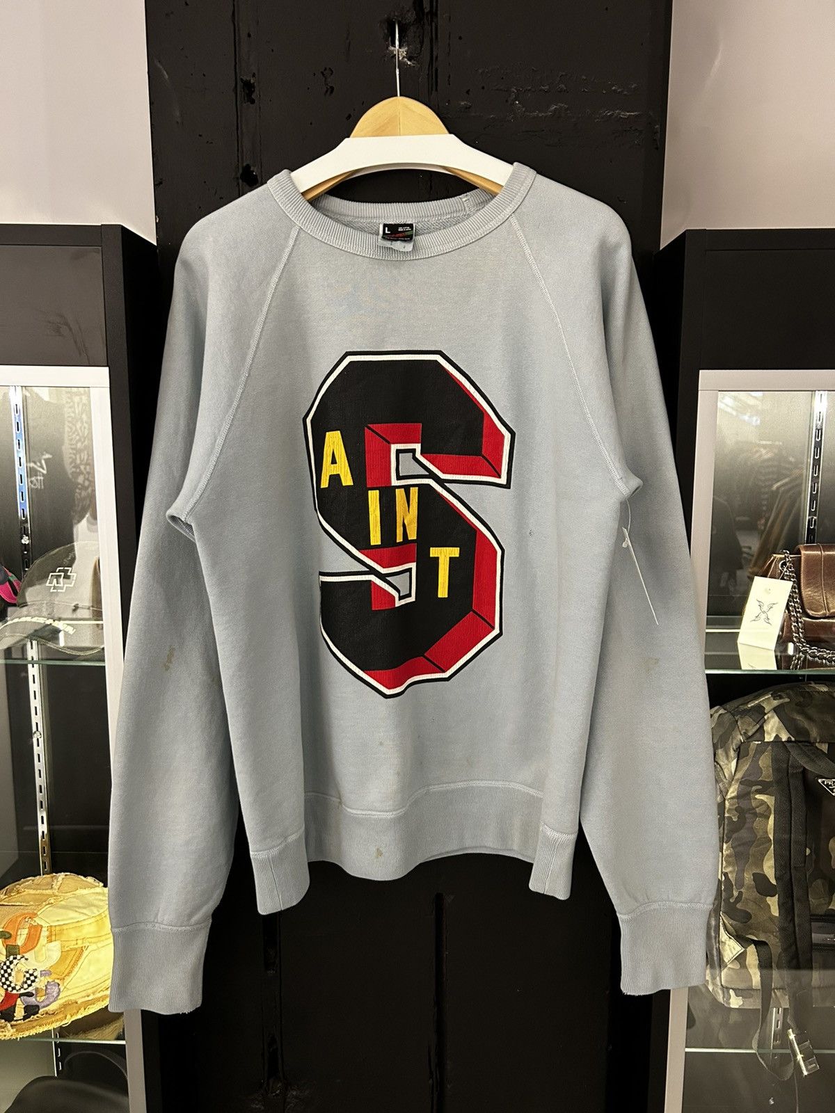 DENIM TEARS × Saint Michael SAINT MICHAEL X DENIM TEARS ST SWEATSHIRT BLUE Size US L / EU 52-54 / 3 - 1 Thumbnail