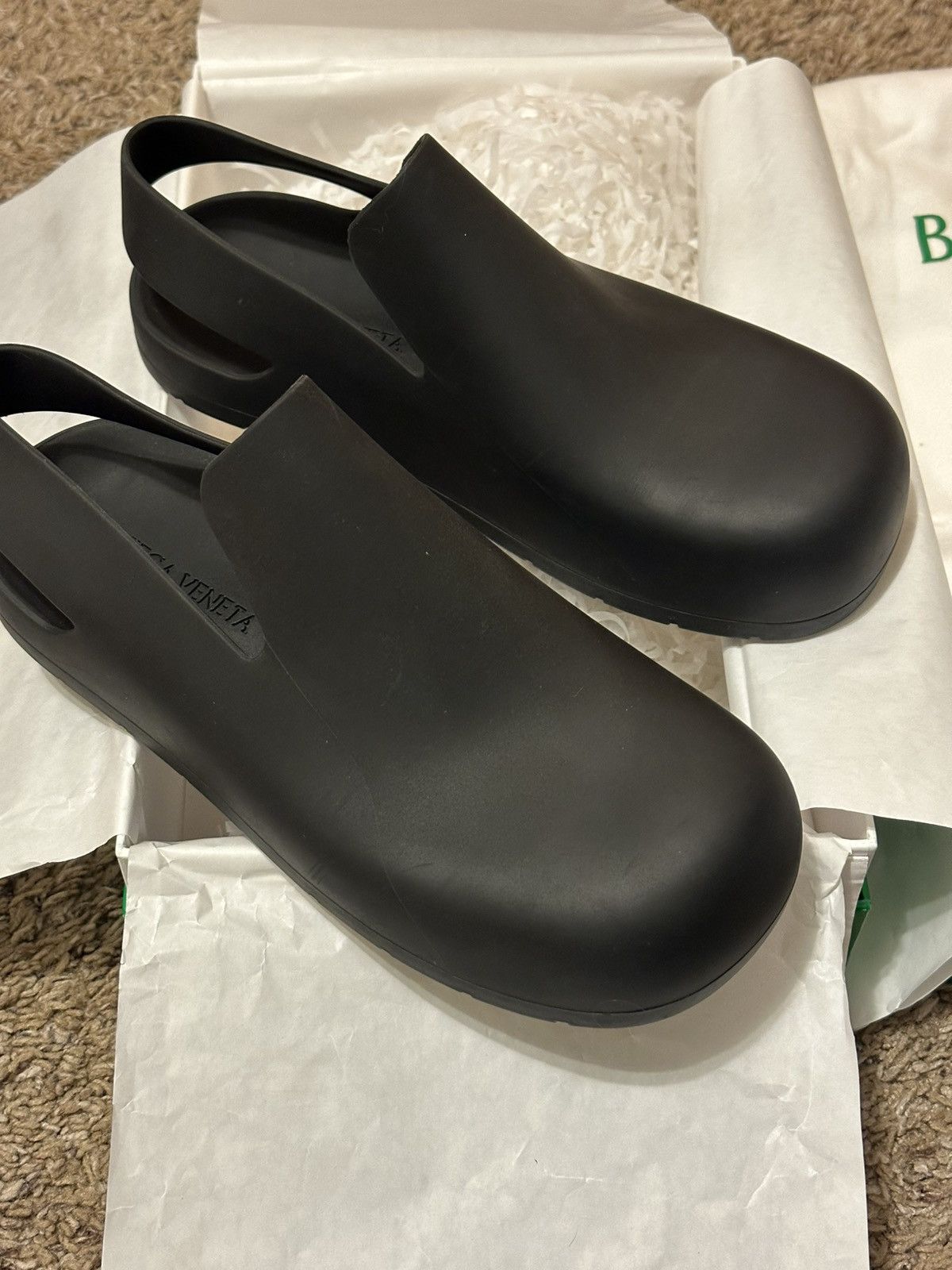 Bottega Veneta BOTTEGA VENETA Black Puddle Sandal Loafers Size US 7 / EU 40 - 17 Thumbnail
