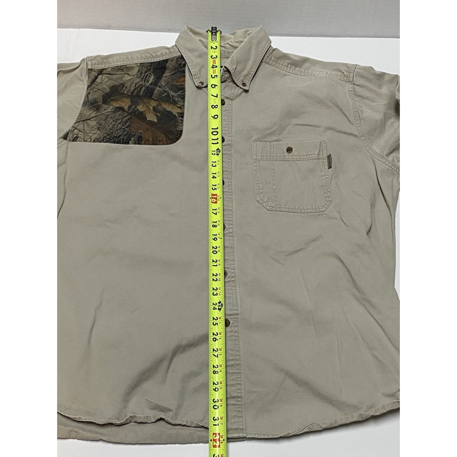 Other Woolrich Shirt Mens XL Brown Khaki Camouflage Button Up Size US XL / EU 56 / 4 - 6 Thumbnail