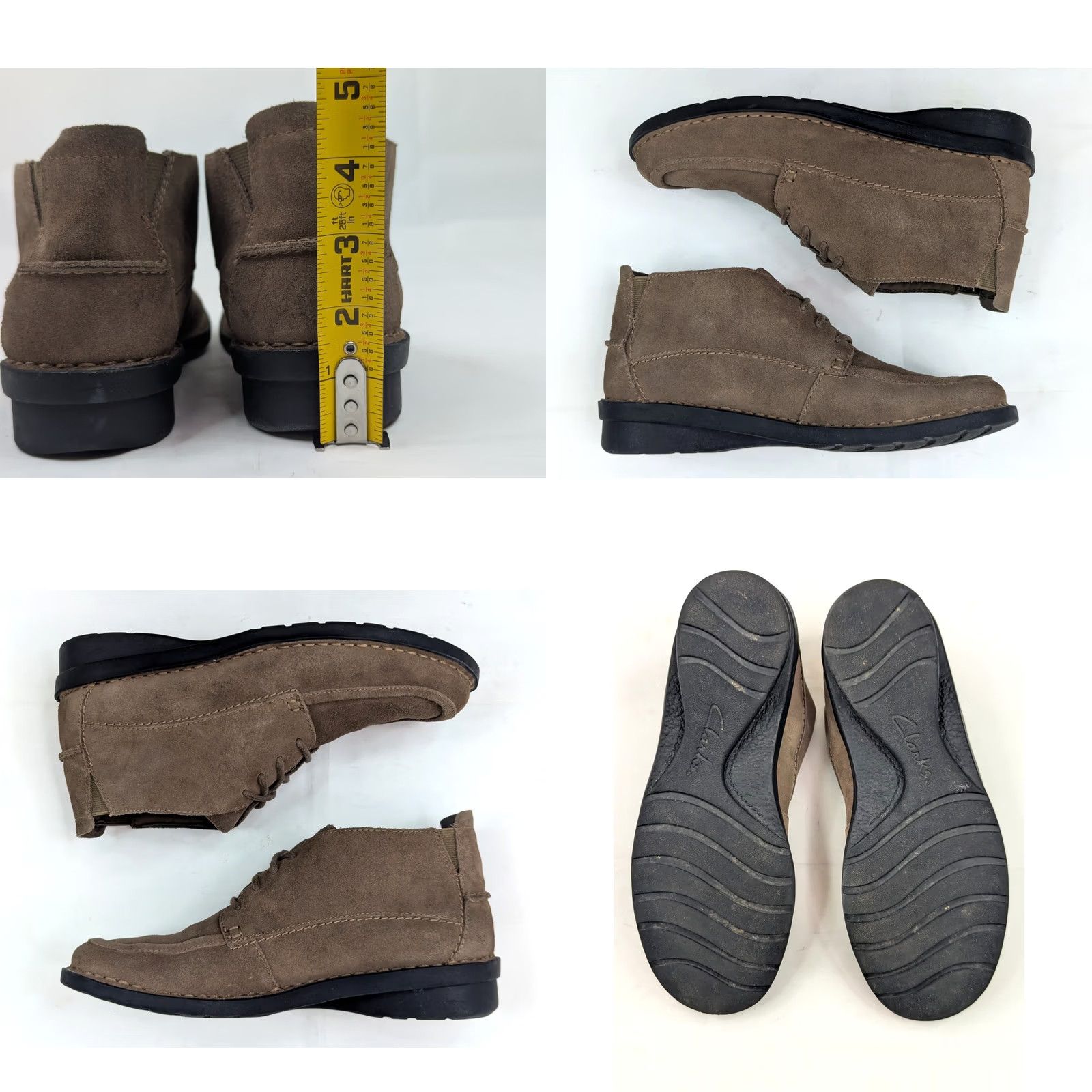 Clarks Clarks Nikki Class Taupe Suede Leather Moccasin Ankle Booties Women 7M Brown EUC Vintage No Shirt? No, keep structure Size ONE SIZE - 8 Thumbnail