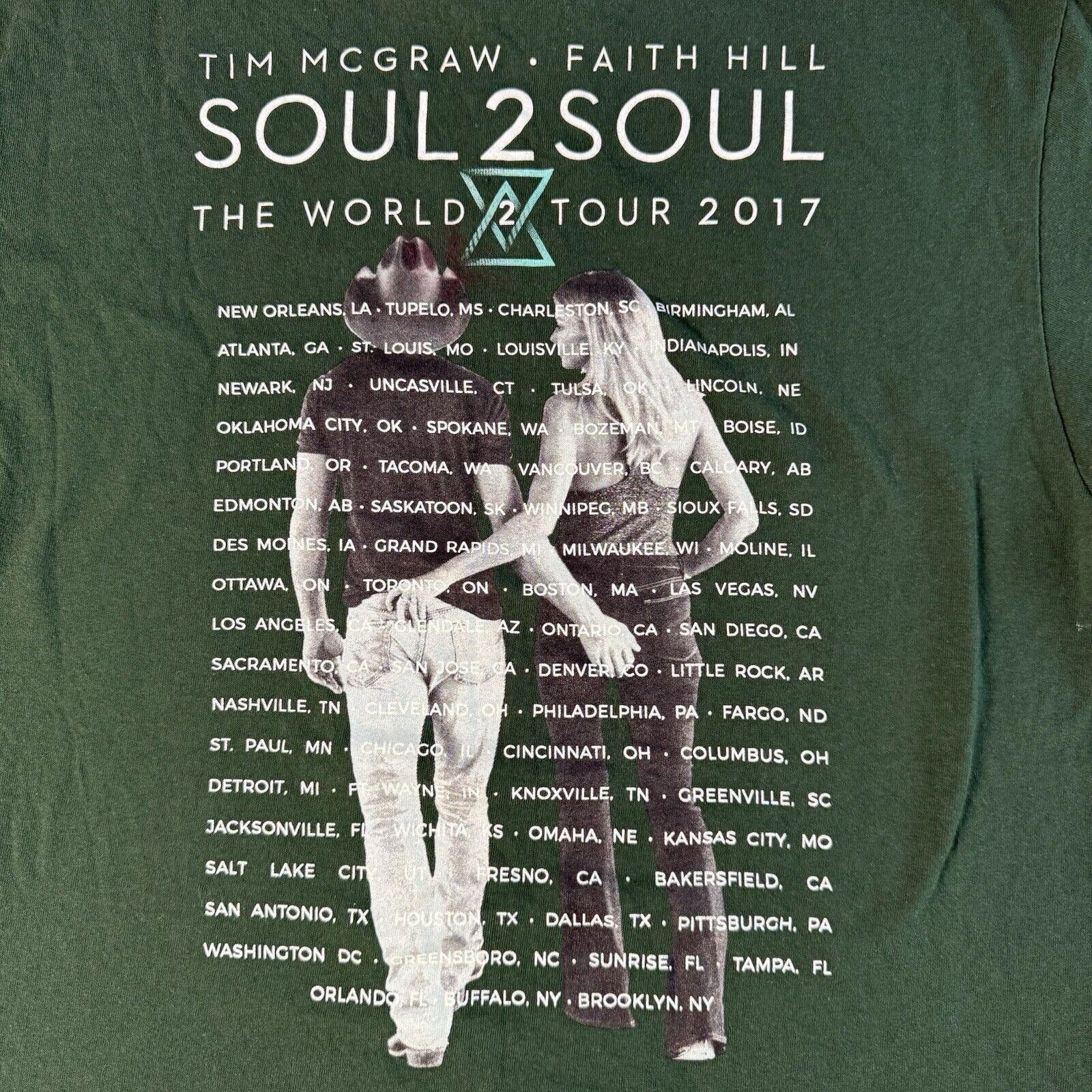 Designer 2017 McGraw & Hill Soul 2 Soul World Tour T-Shirt Size L Size US L / EU 52-54 / 3 - 4 Thumbnail