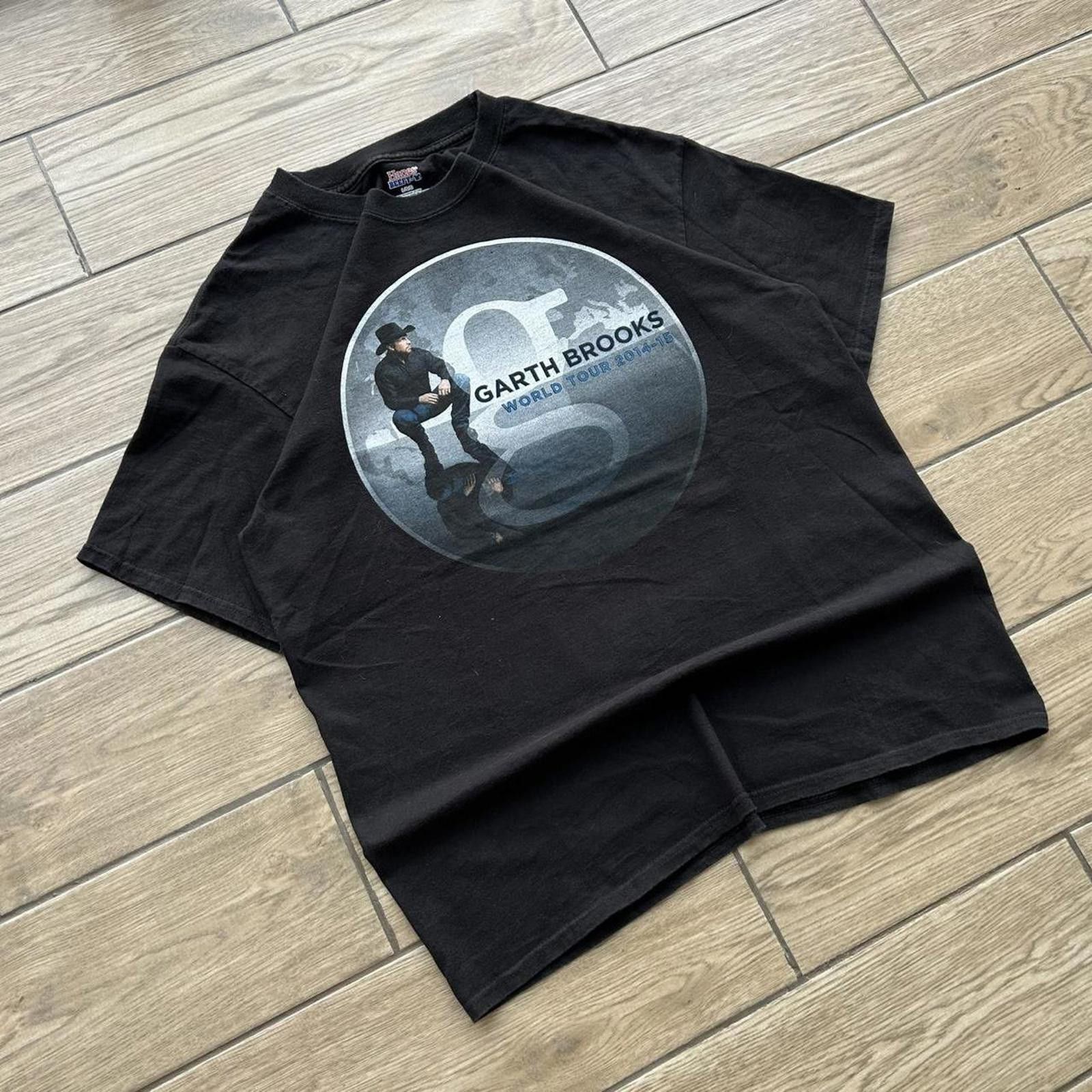 Designer Y2K Black Garth Brooks 2014-15 World Tour Promo T-Shirt Size US L / EU 52-54 / 3 - 2 Thumbnail