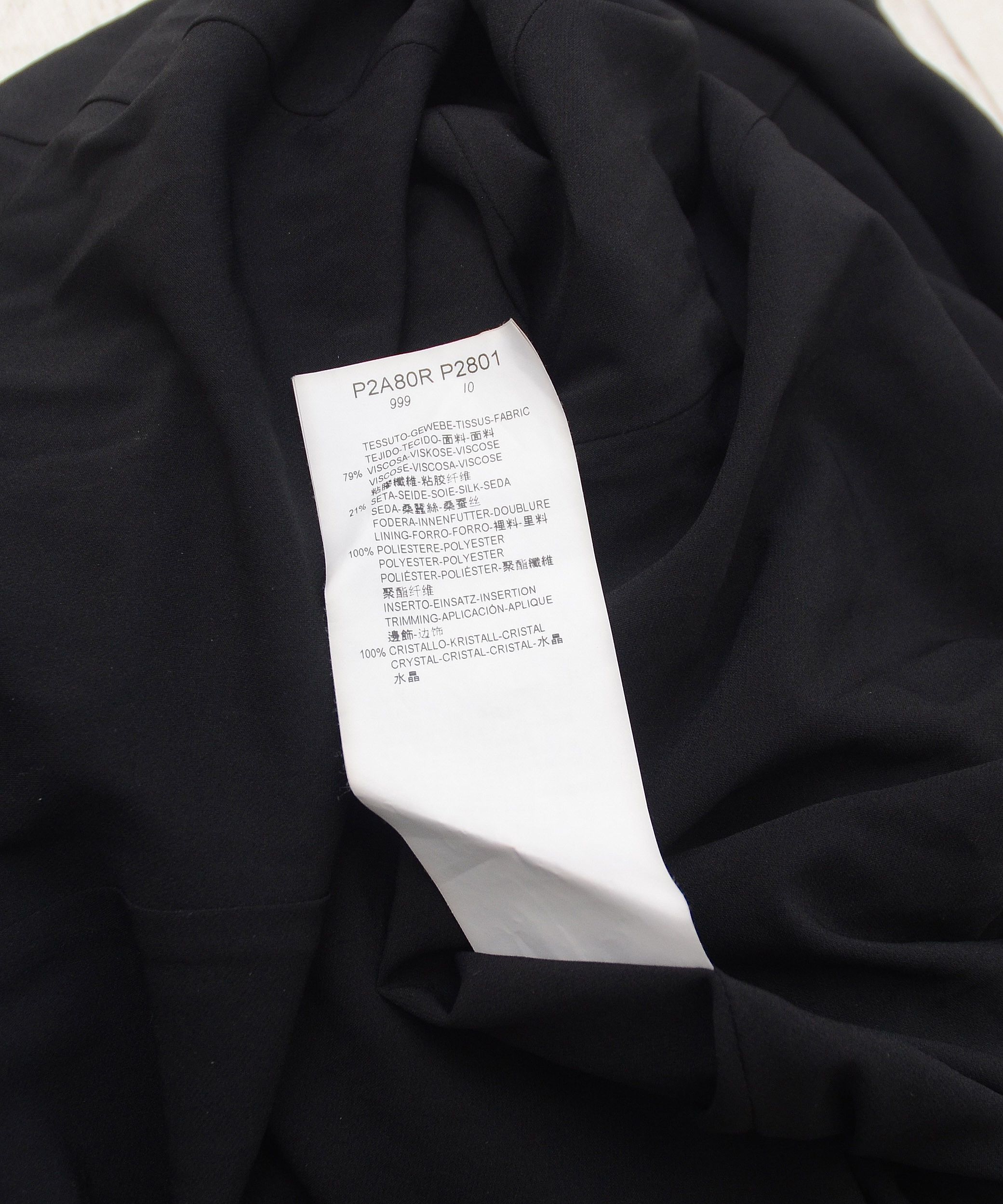 Armani Luxury Emporio Armani Elite Black Velvet Dress Crystal Size S / US 4 / IT 40 - 18 Thumbnail