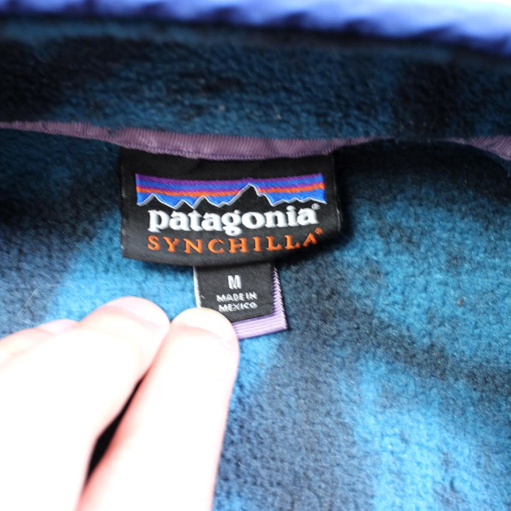 Patagonia Patagonia Synchilla Pullover Mens M Blue Geometric Fleece Knit Snaps Soccer? Size US M / EU 48-50 / 2 - 3 Thumbnail