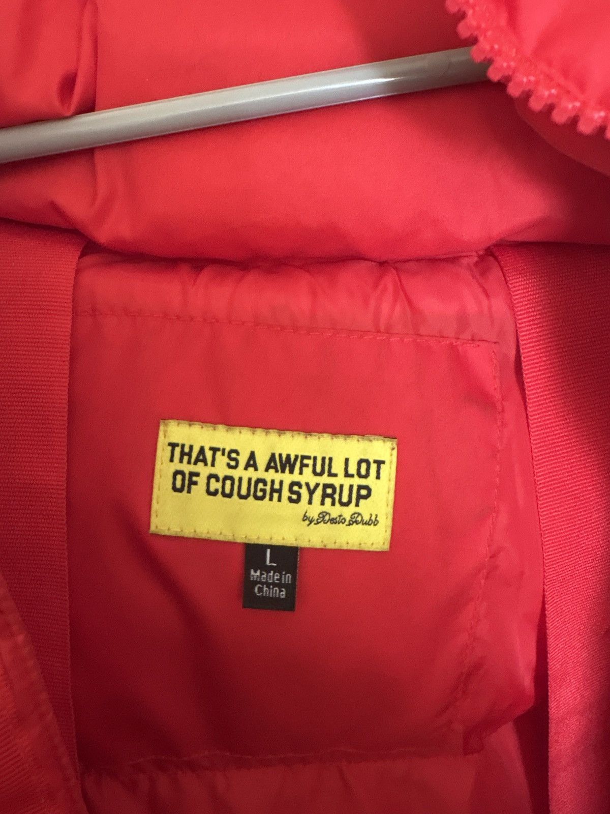Awful Lot of Cough Syrup ALOC RED PUFFER JACKET Size US L / EU 52-54 / 3 - 7 Thumbnail