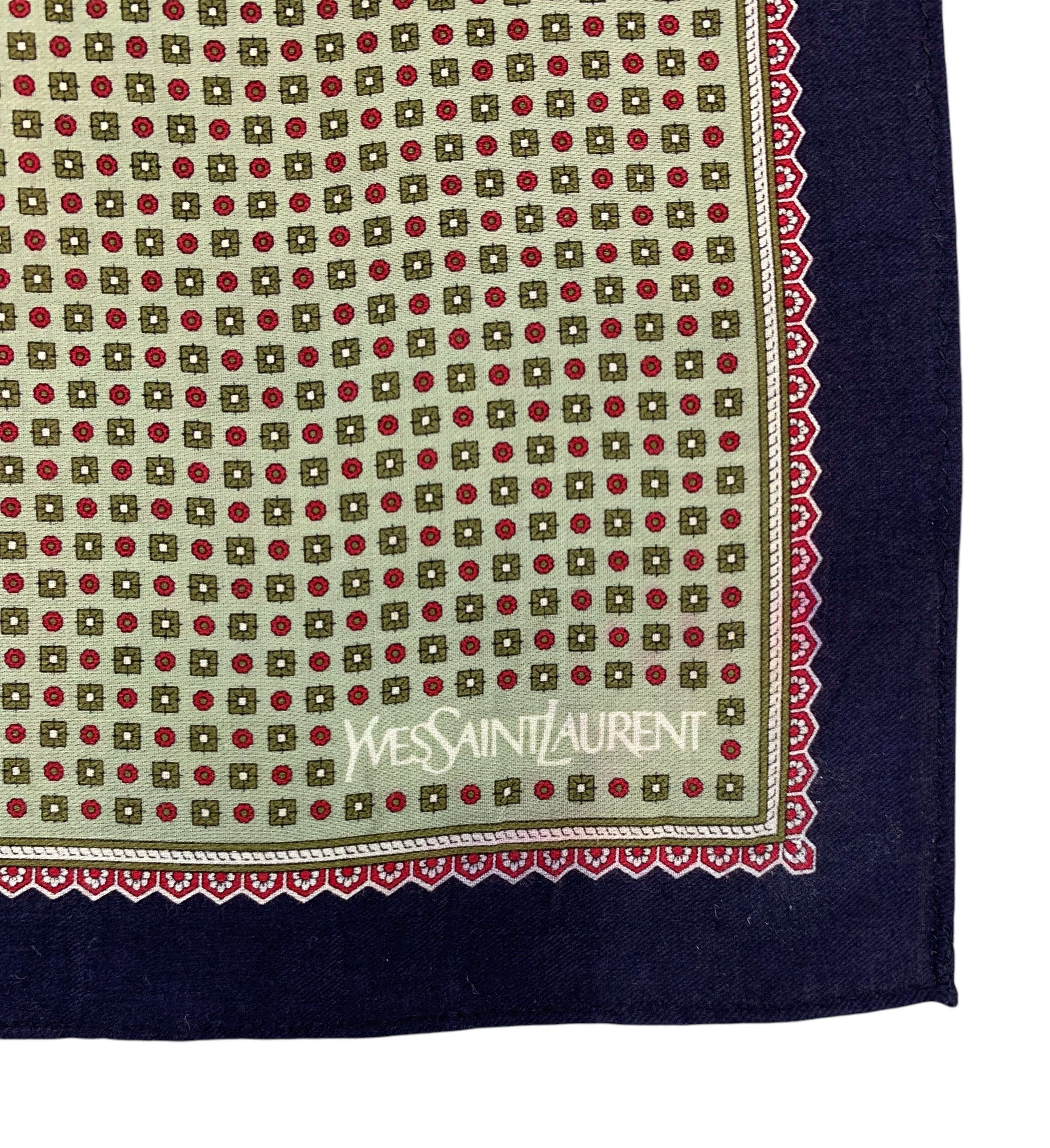 Vintage × Yves Saint Laurent Vintage Yves Saint Laurent Scarf Handkerchief - HKA973 Size ONE SIZE - 9 Thumbnail