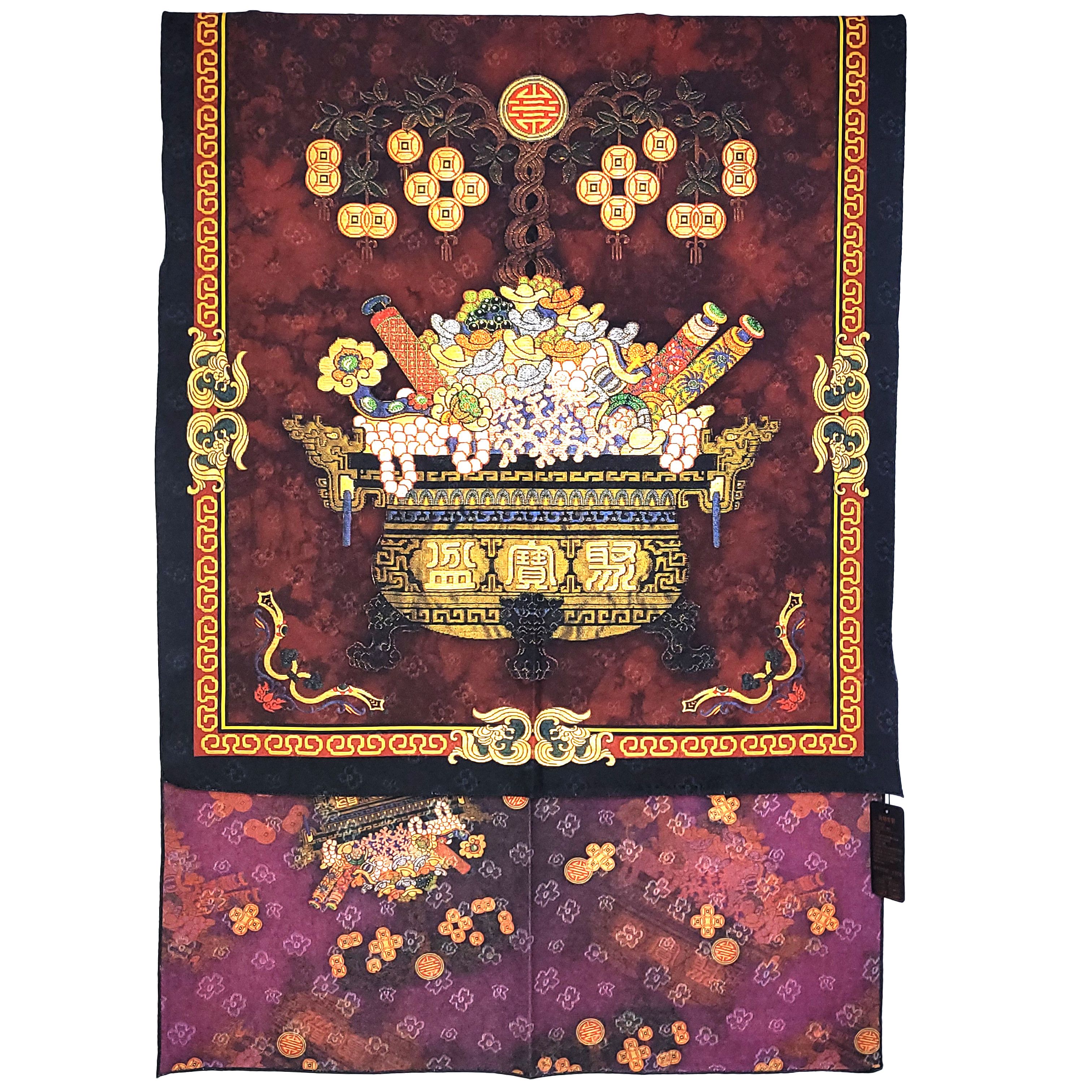 Other Double-Sided Silk Scarf 27"x70" Long Rectangle 3325 Size ONE SIZE - 6 Thumbnail