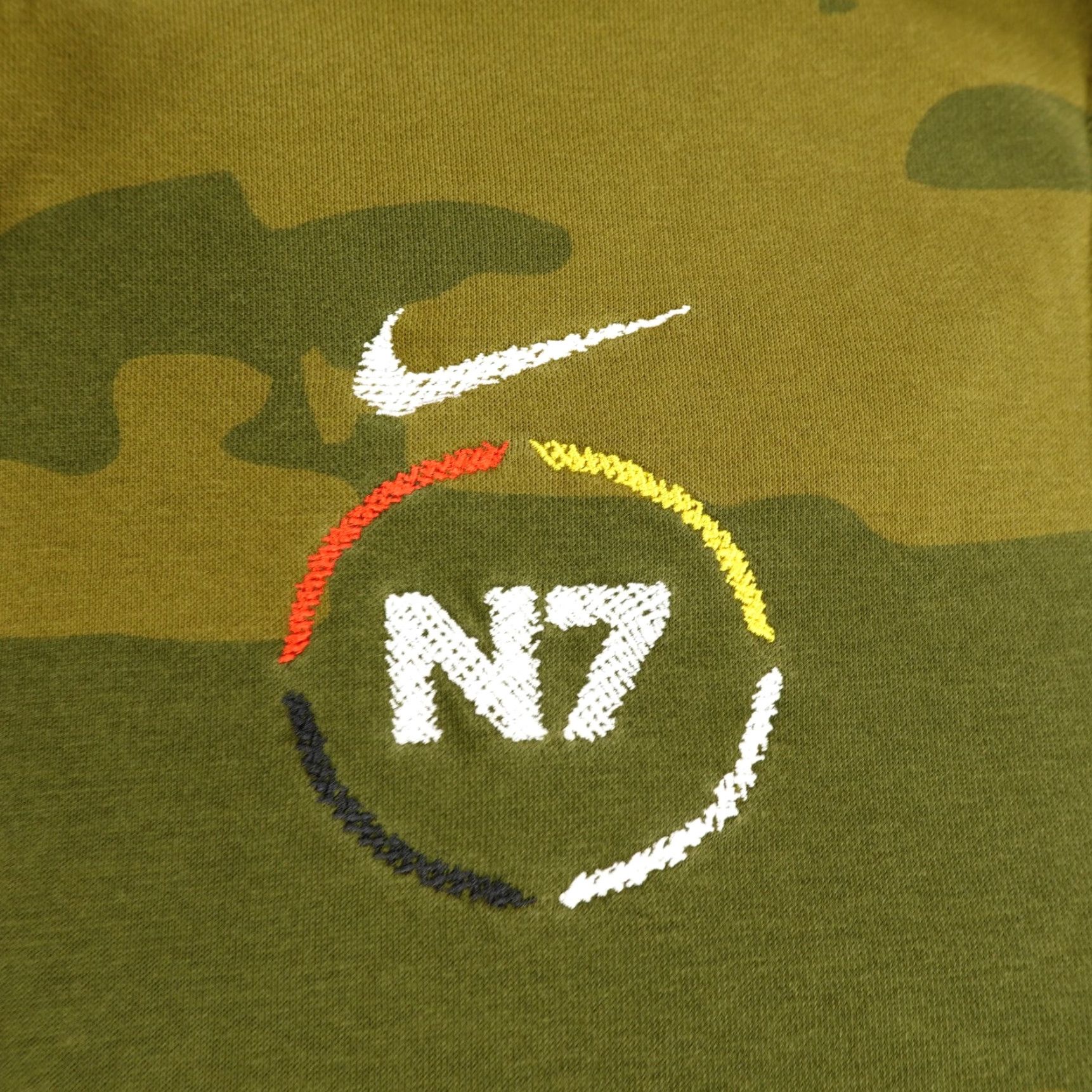 Nike VINTAGE Nike Hoodie Mens XS Green Camo N7 Pullover Sweater Sweatshirt Club Fleece Gym Size US XS / EU 42 / 0 - 3 Thumbnail