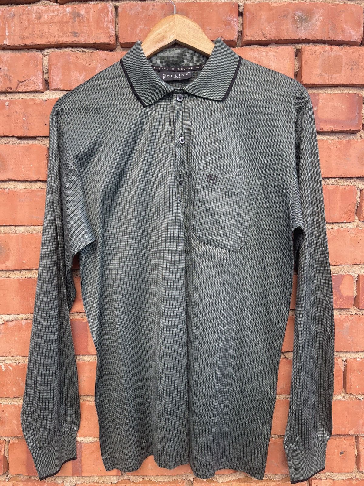 Celine Celine Paris Long Sleeve Polo Size US M / EU 48-50 / 2 - 1 Thumbnail