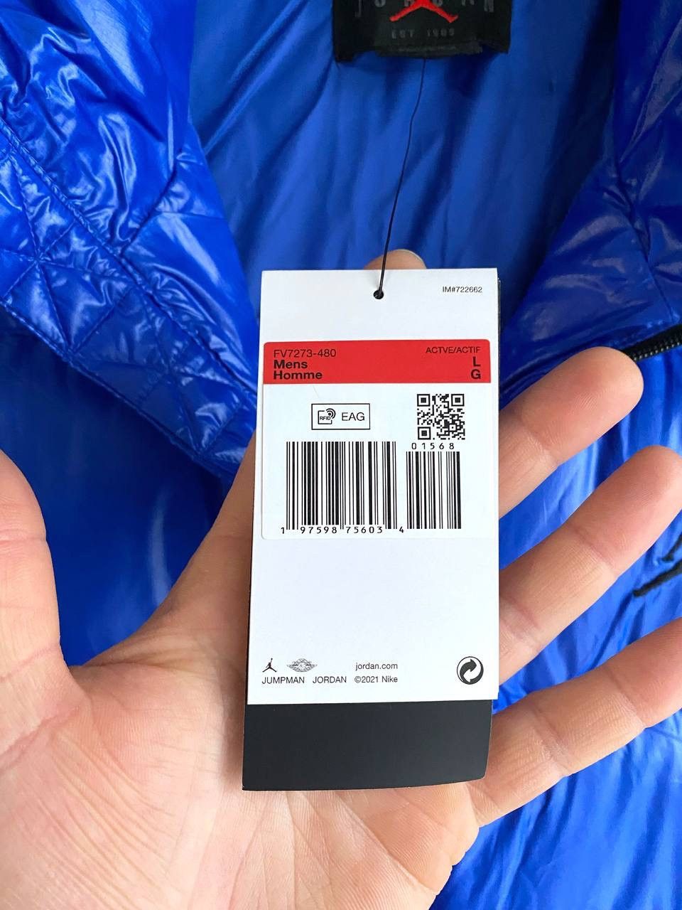 Jordan Brand Air Jordan Therma-Fit Blue Down Puffer Vest, Size L and XL Size US L / EU 52-54 / 3 - 13 Thumbnail