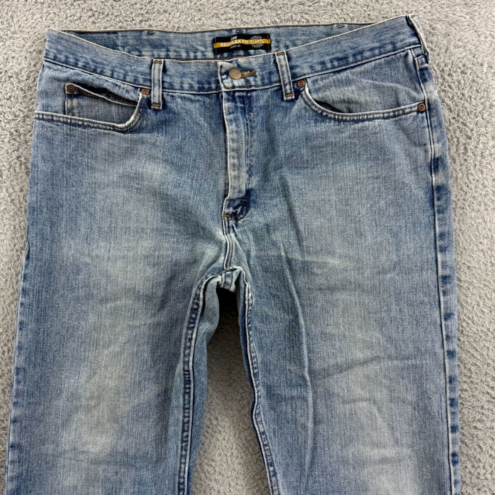 Lee Lee Jeans Mens 38x32 Blue Regular Fit Straight Leg Denim Grunge Skater Workwear Size US 38 / EU 54 - 3 Thumbnail