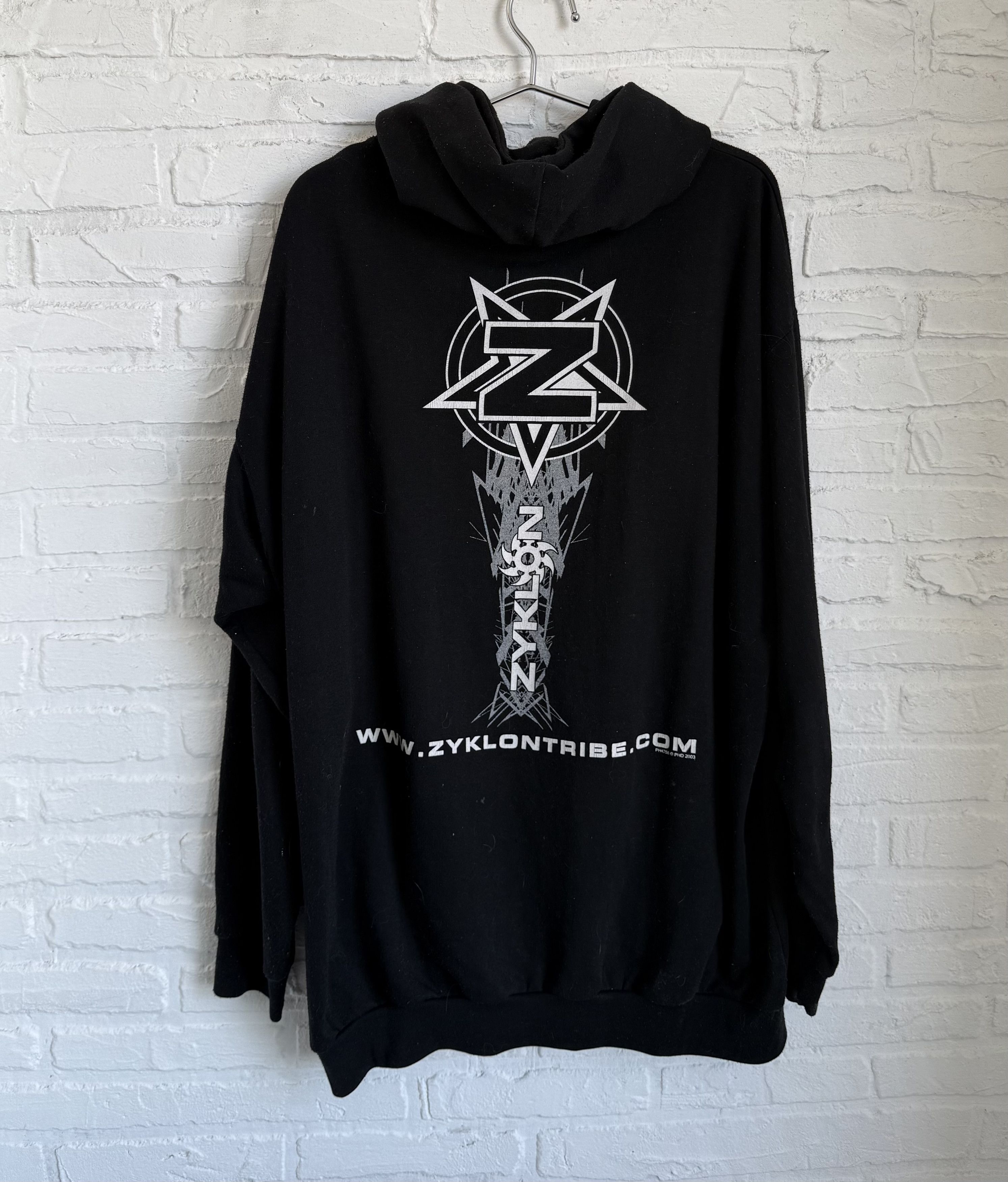 Band Tees × Vintage Vintage 2003 Aeon Zyklon Norwegian black metal hoodie Size US XL / EU 56 / 4 - 1 Thumbnail