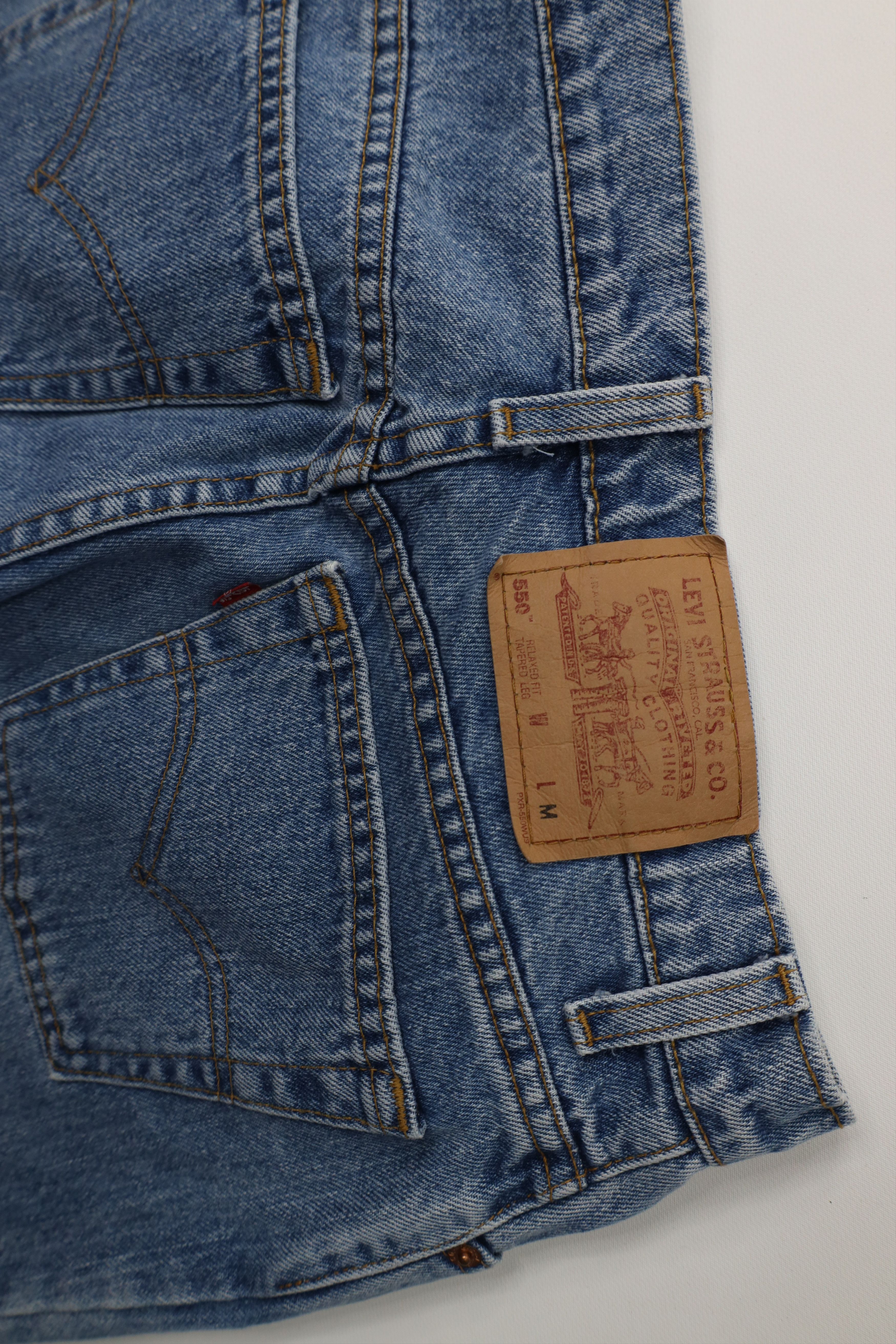 Levi's Vintage 90s Levis 550 Relaxed Tapered Leg Denim Jeans Blue Size 32" / US 10 / IT 46 - 12 Thumbnail