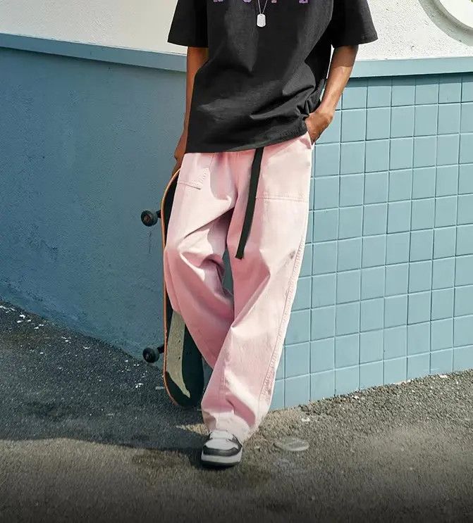Designer × Japanese Brand Vintage Streetwear Japanese Design Loose Casual Pants Size US 33 - 2 Thumbnail