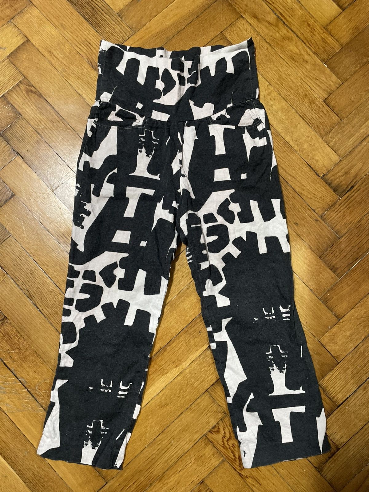 Isabel Marant Vintage pants Isabel Marant Monochrome Printed Cotton Size 26" / US 2 / IT 38 - 22 Thumbnail