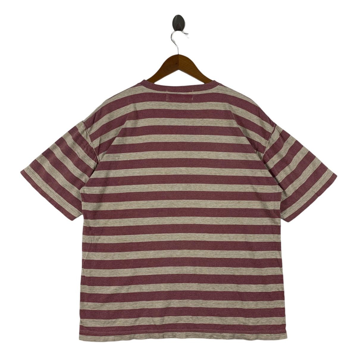 Quiksilver Vintage 90s QUIKSILVER hanley neck stripe tee Size US L / EU 52-54 / 3 - 4 Thumbnail