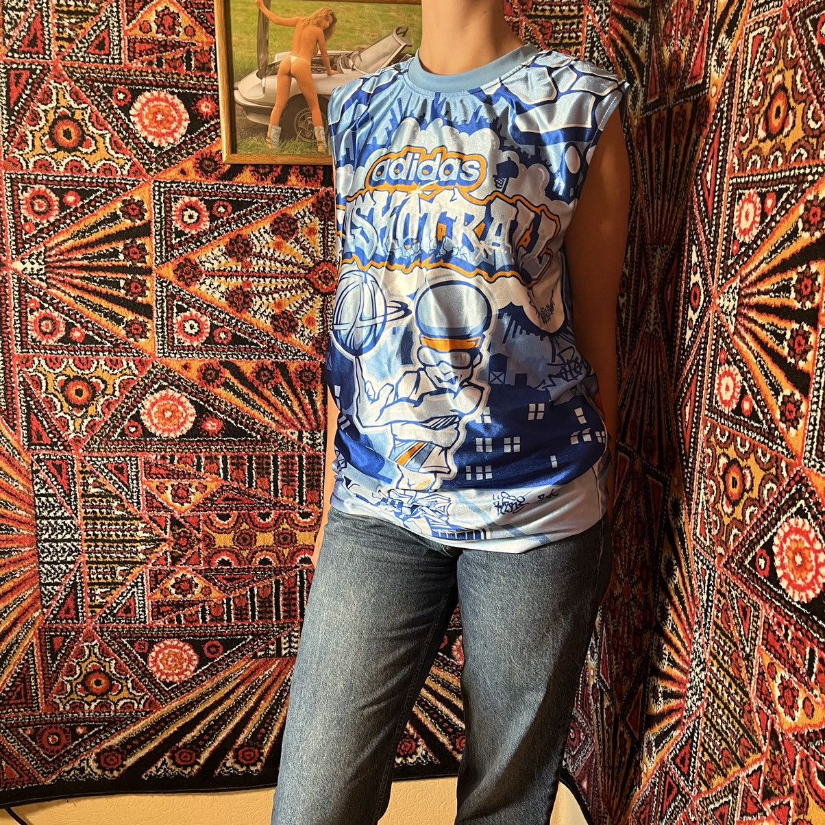 Adidas Vintage Adidas Backetball Rap double sided T-shirt🏀 Size US M / EU 48-50 / 2 - 6 Thumbnail
