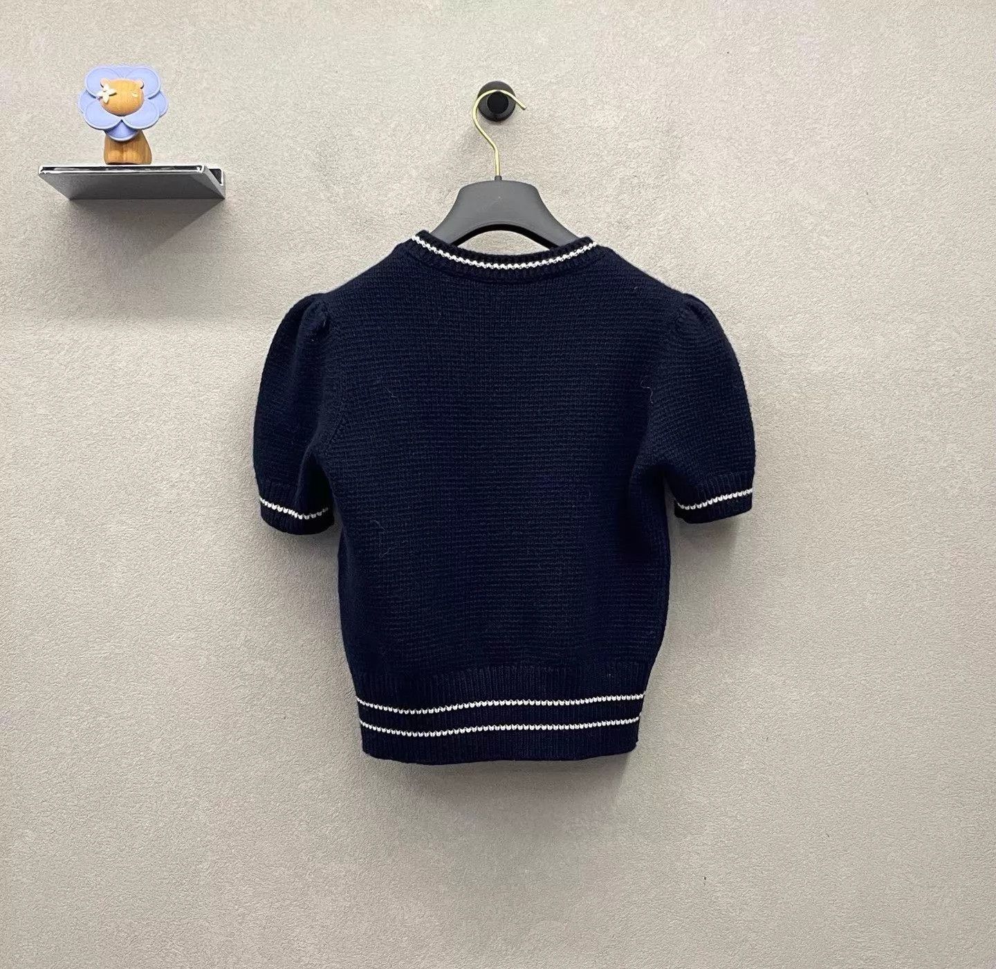 Dior Dior Star Motif Knit Crew Neck SS Navy Blue Jisoo Size XS / US 0-2 / IT 36-38 - 2 Thumbnail