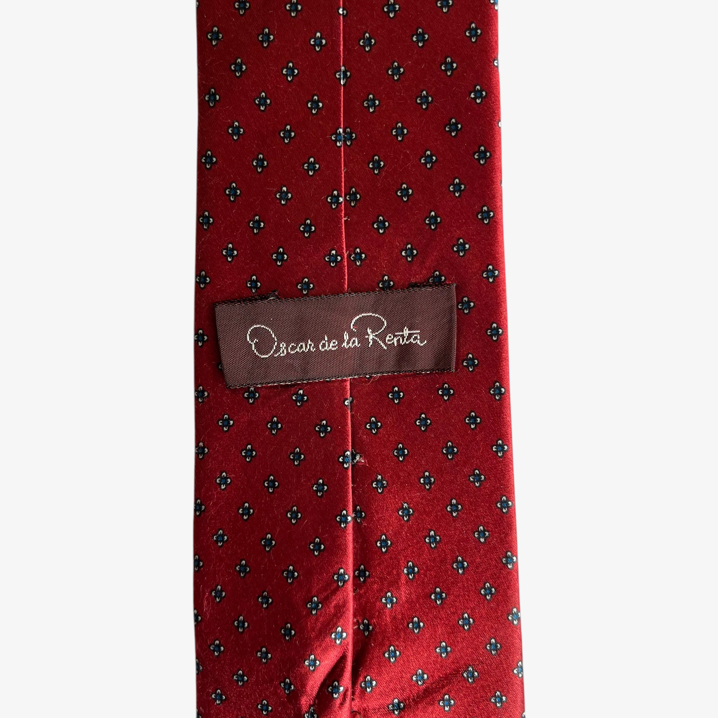 Oscar De La Renta Vintage 80s Oscar De La Renta Abstract Floral Print Silk Tie Size ONE SIZE - 2 Thumbnail