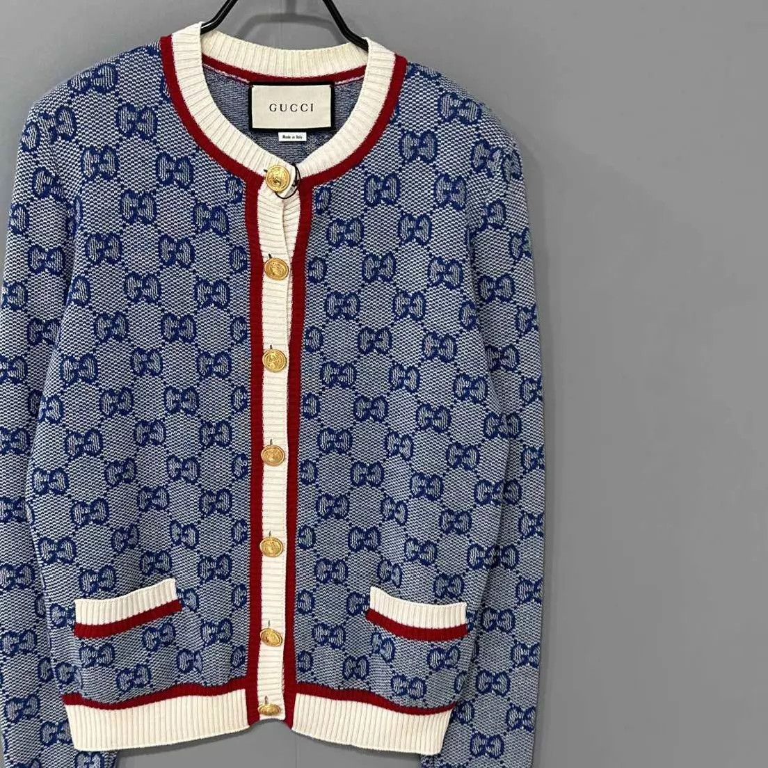 Gucci GUCCI Mist Blue Gold Button Cardigan Size S Size S / US 4 / IT 40 - 2 Thumbnail
