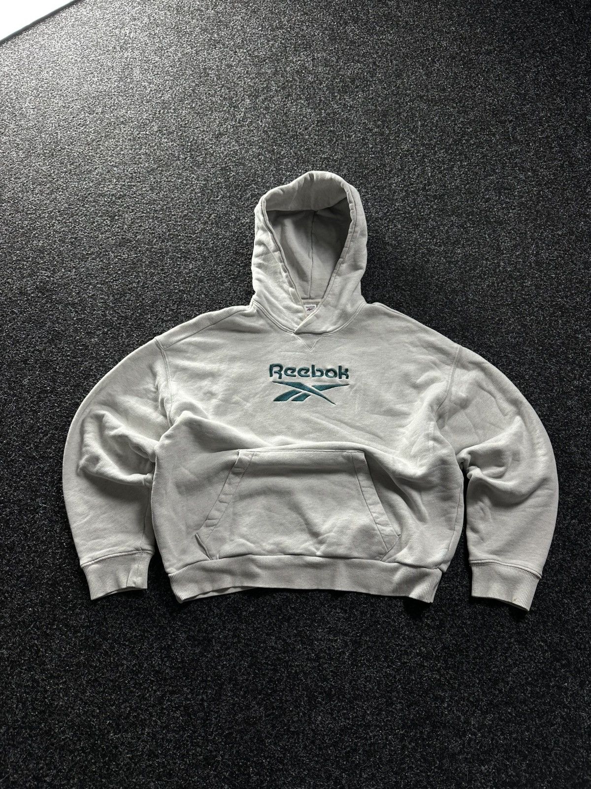 Reebok × Vintage 🚨 VINTAGE BOXY REBOOK HOODIE RARE Y2k BIG LOGO Size US S / EU 44-46 / 1 - 1 Thumbnail