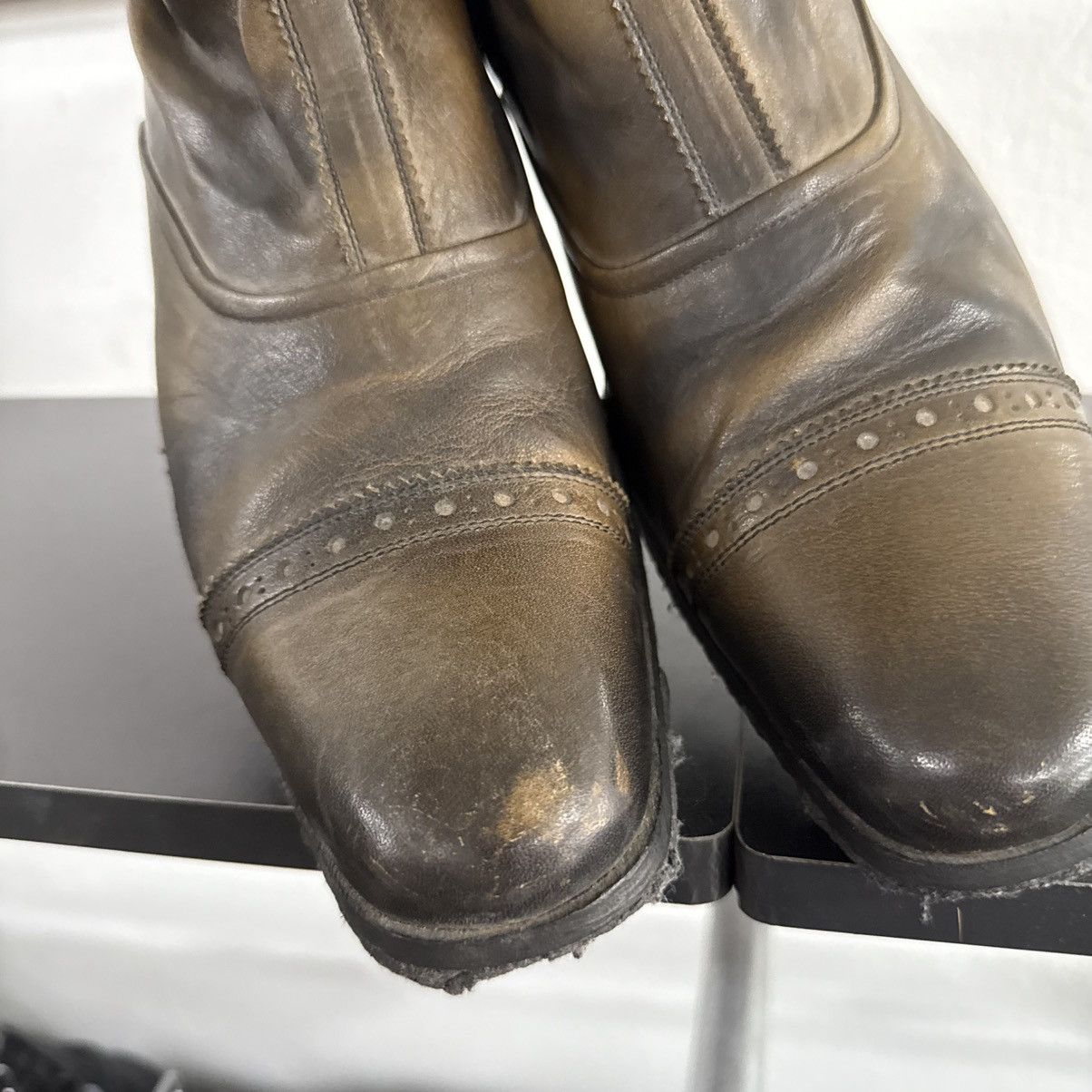 Dirk Bikkembergs WHOOP-DE-DOO RUSTY CHELSEA ZIP LEATHER BOOTS Size US 8.5 / EU 41-42 - 6 Thumbnail