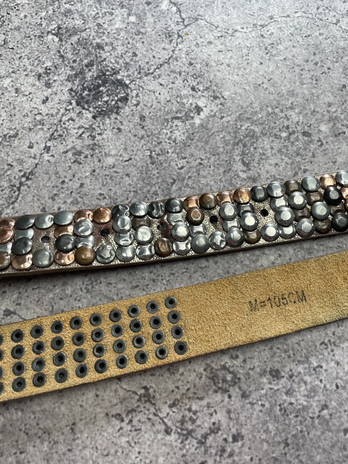 Hysteric Glamour Vintage Belt Y2K Rhinestones Punk Leather Belts size 34/36 Size 34 - 11 Thumbnail