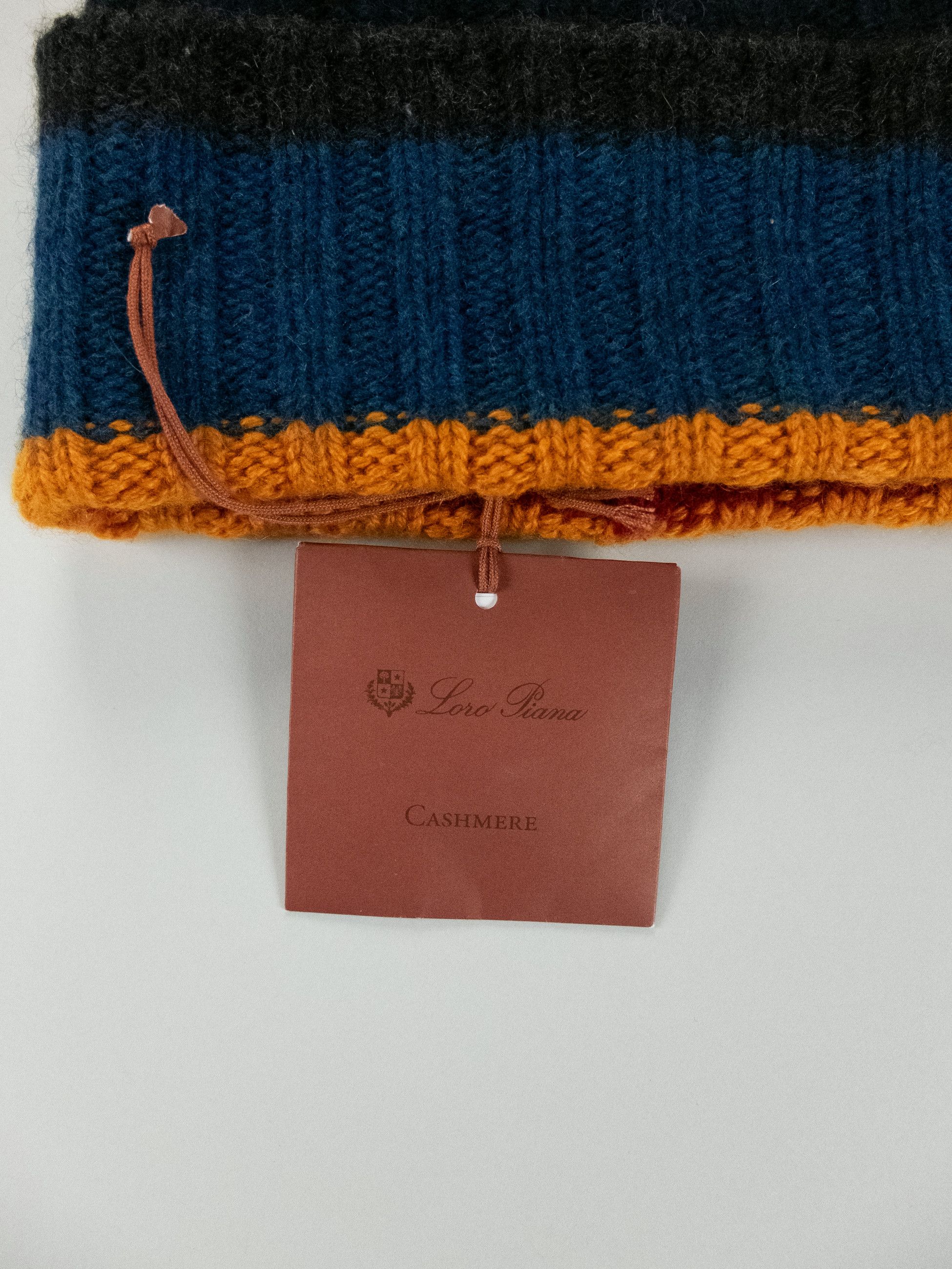 Loro Piana LORO PIANA Deer Valley striped pure cashmere beanie hat Size ONE SIZE - 2 Thumbnail