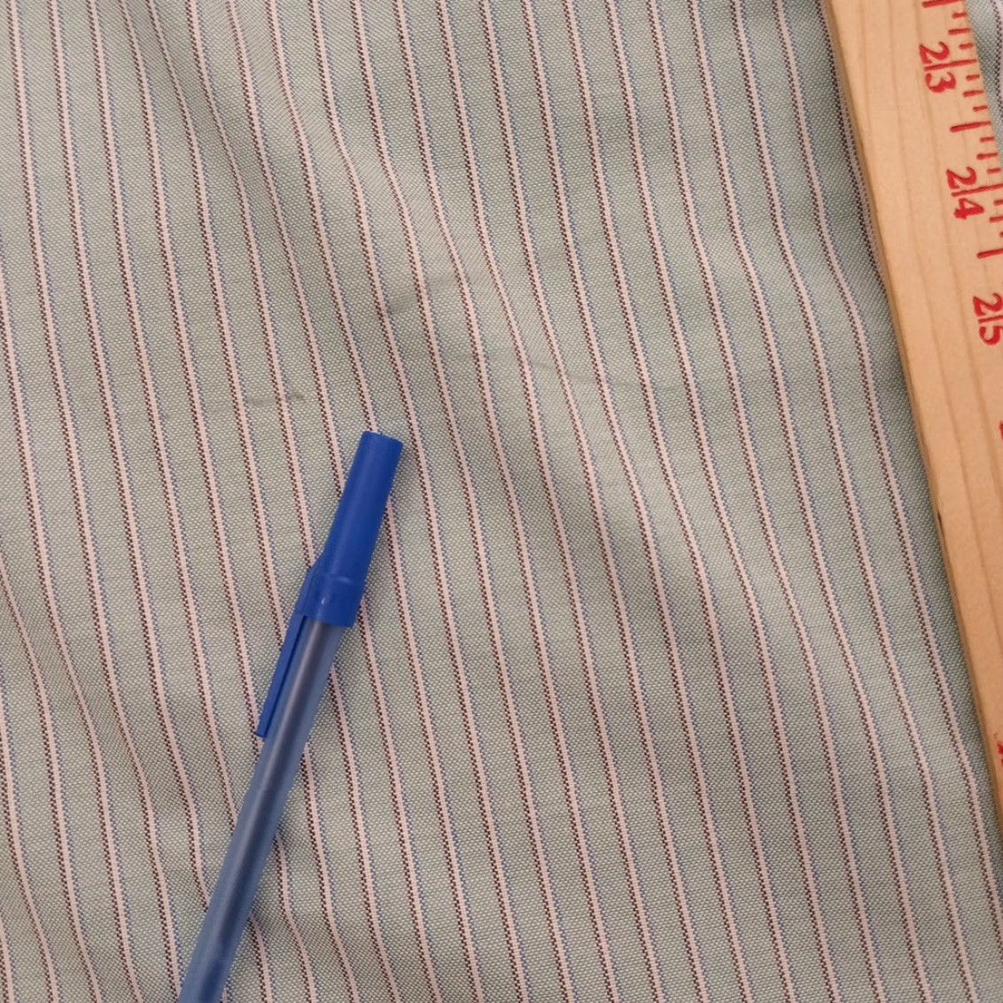 Stafford Stafford Shirt Mens 15.5 Blue Striped Long Sleeve Button Down Oxford Shirt Size US L / EU 52-54 / 3 - 6 Thumbnail