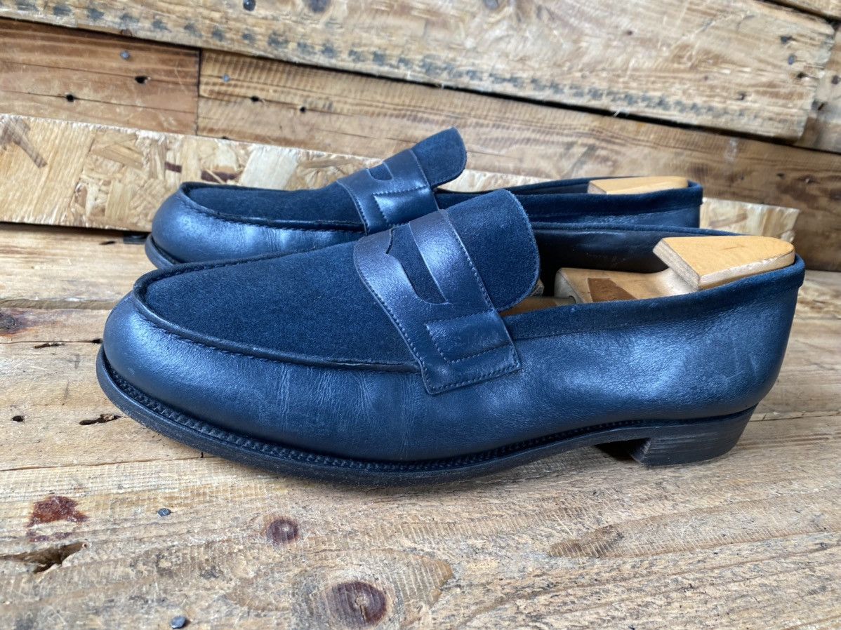 J.M. Weston J.M.Weston 180 blue suede penny loafers sz uk 9E US 10 Size US 9.5 / EU 42-43 - 6 Thumbnail