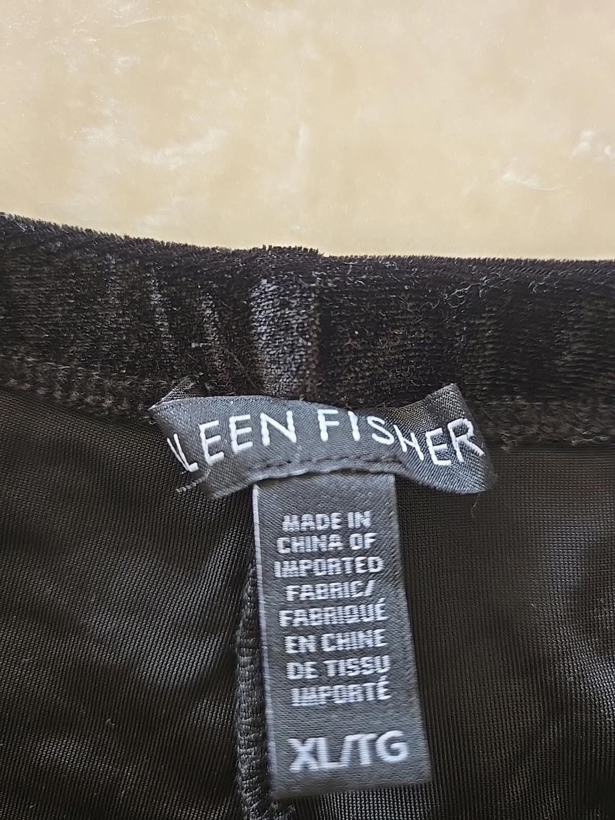 Eileen Fisher Eileen Fisher Black Stretchy Velvet Ankle Leggings Sz XL Size 40" / US 18 - 3 Thumbnail
